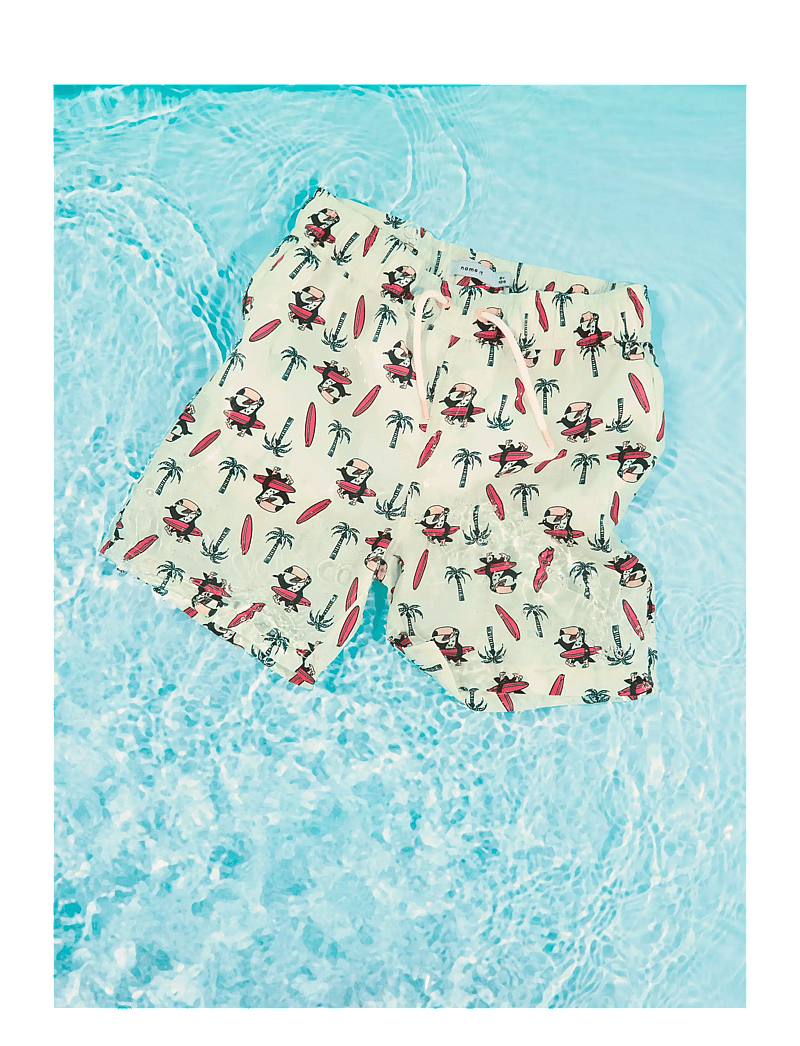 name it - NKMZADDI SWIM SHORTS BOX - ujumispüksid - lime cream - 2