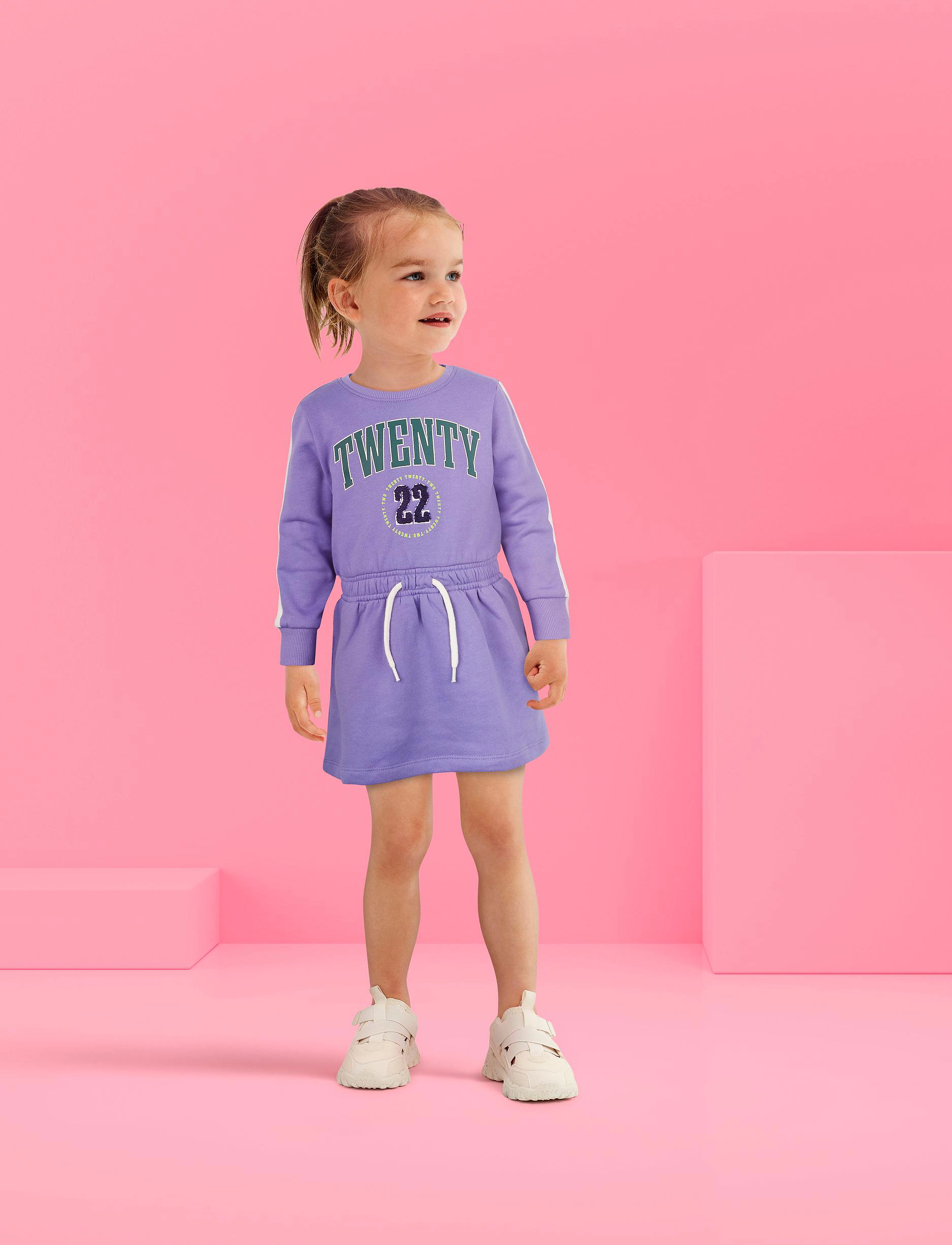 name it - NMFLEONOR LS SWE DRESS BRU - aster purple - 5