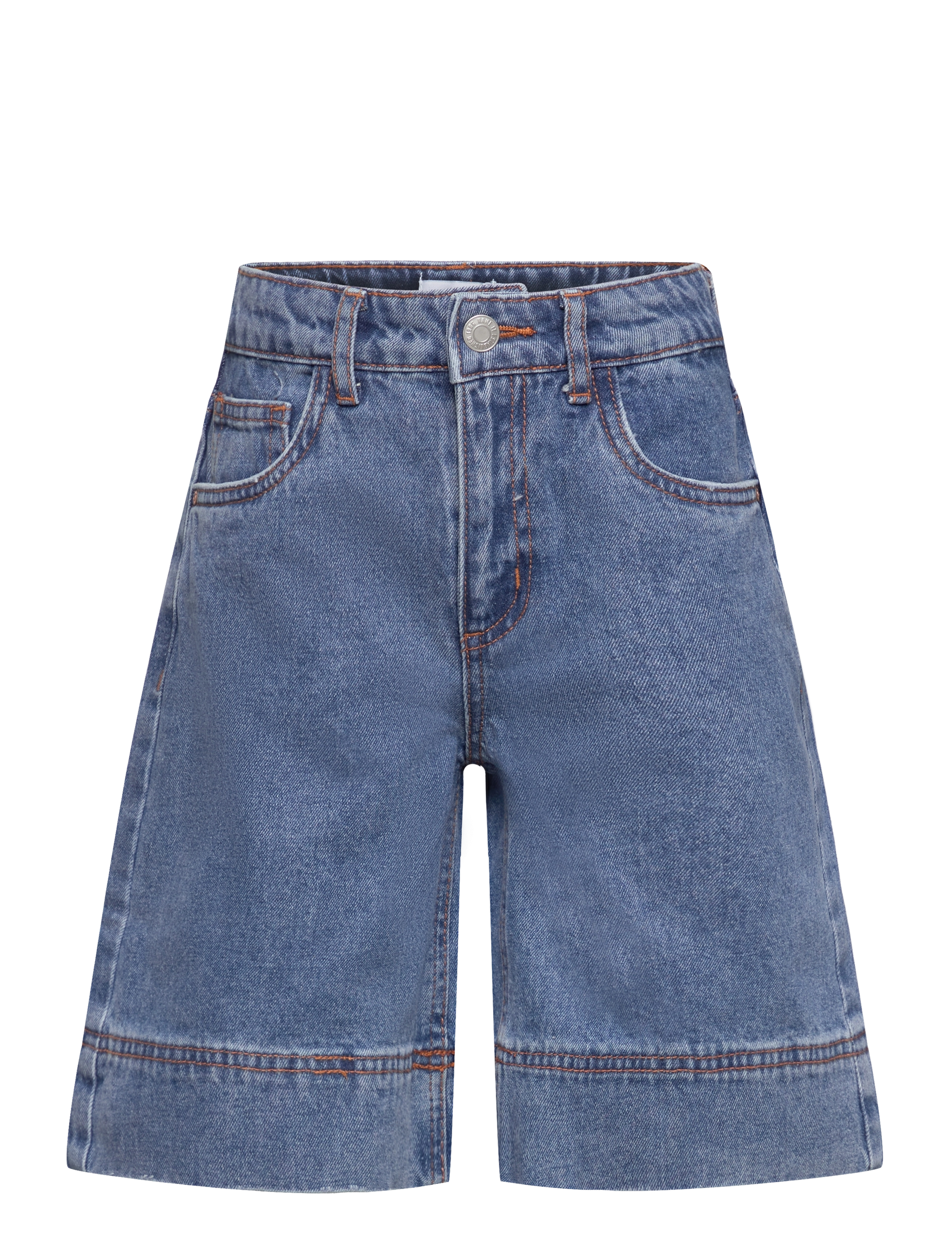 name it - NKFBELLA HW WIDE DNM SHORTS 4710-ZD F - medium blue denim - 1