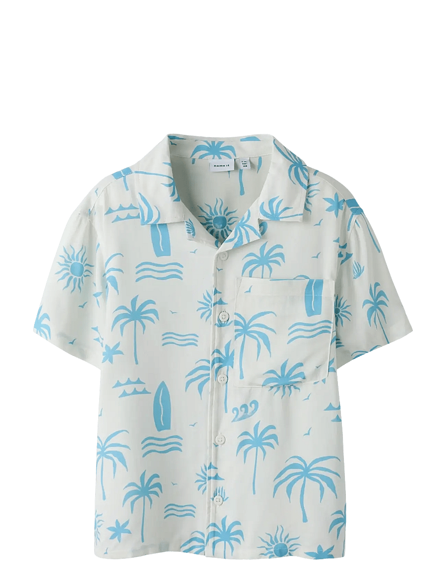 name it - NKMFERANE SS SHIRT BOX - lühikeste varrukatega särgid - cloud dancer - 0