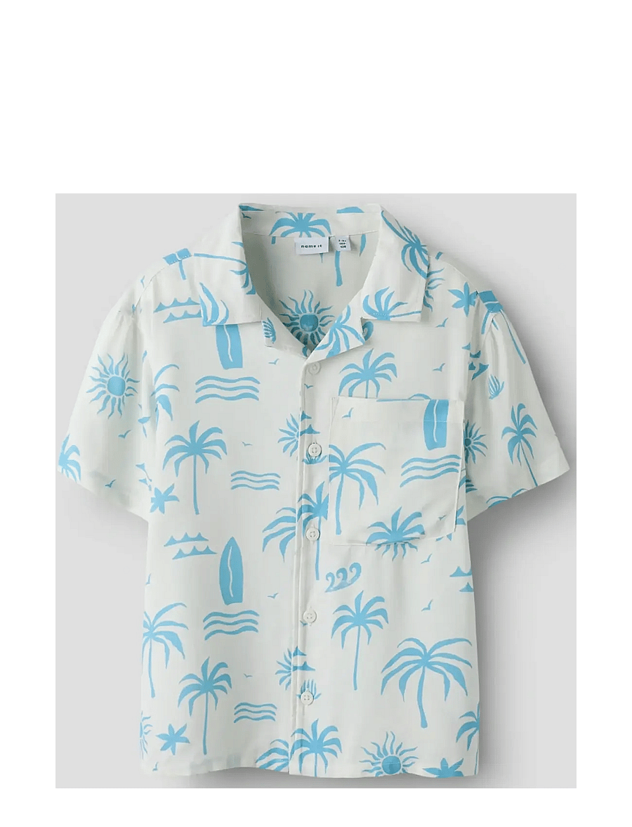 name it - NKMFERANE SS SHIRT BOX - lühikeste varrukatega särgid - cloud dancer - 2