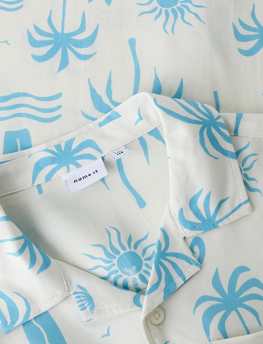 name it - NKMFERANE SS SHIRT BOX - lühikeste varrukatega särgid - cloud dancer - 3