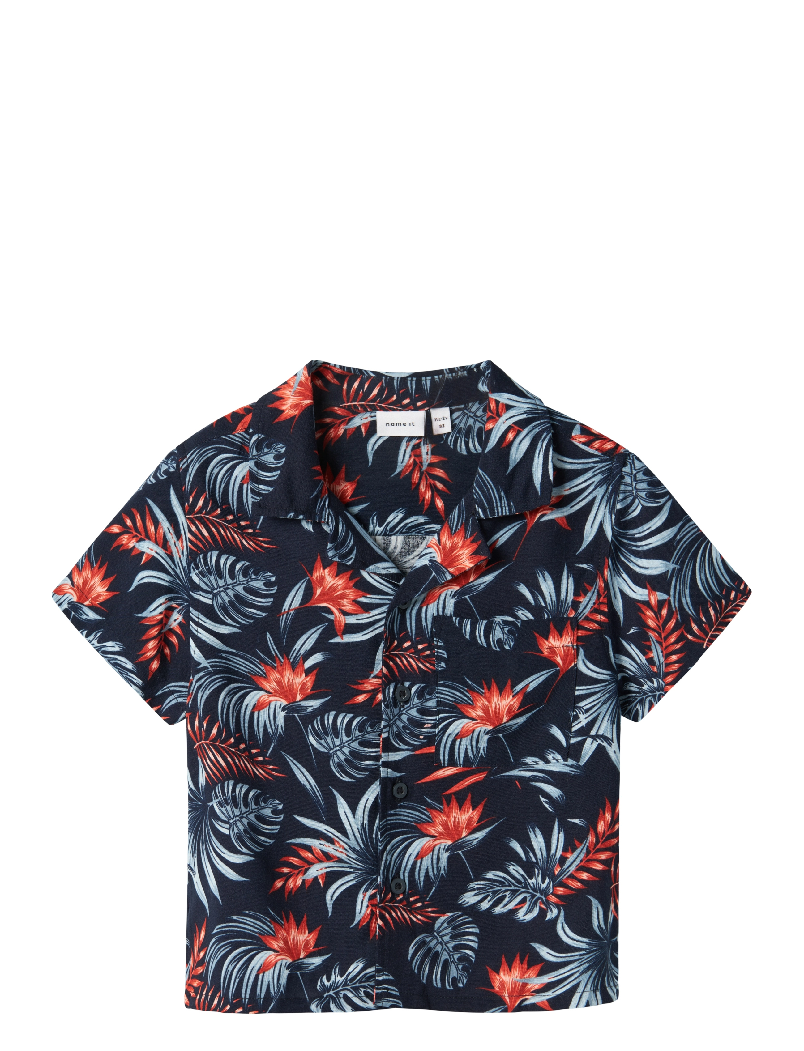 NAME IT Nmmferane Ss Shirt Box Navy - 104 - Kinder