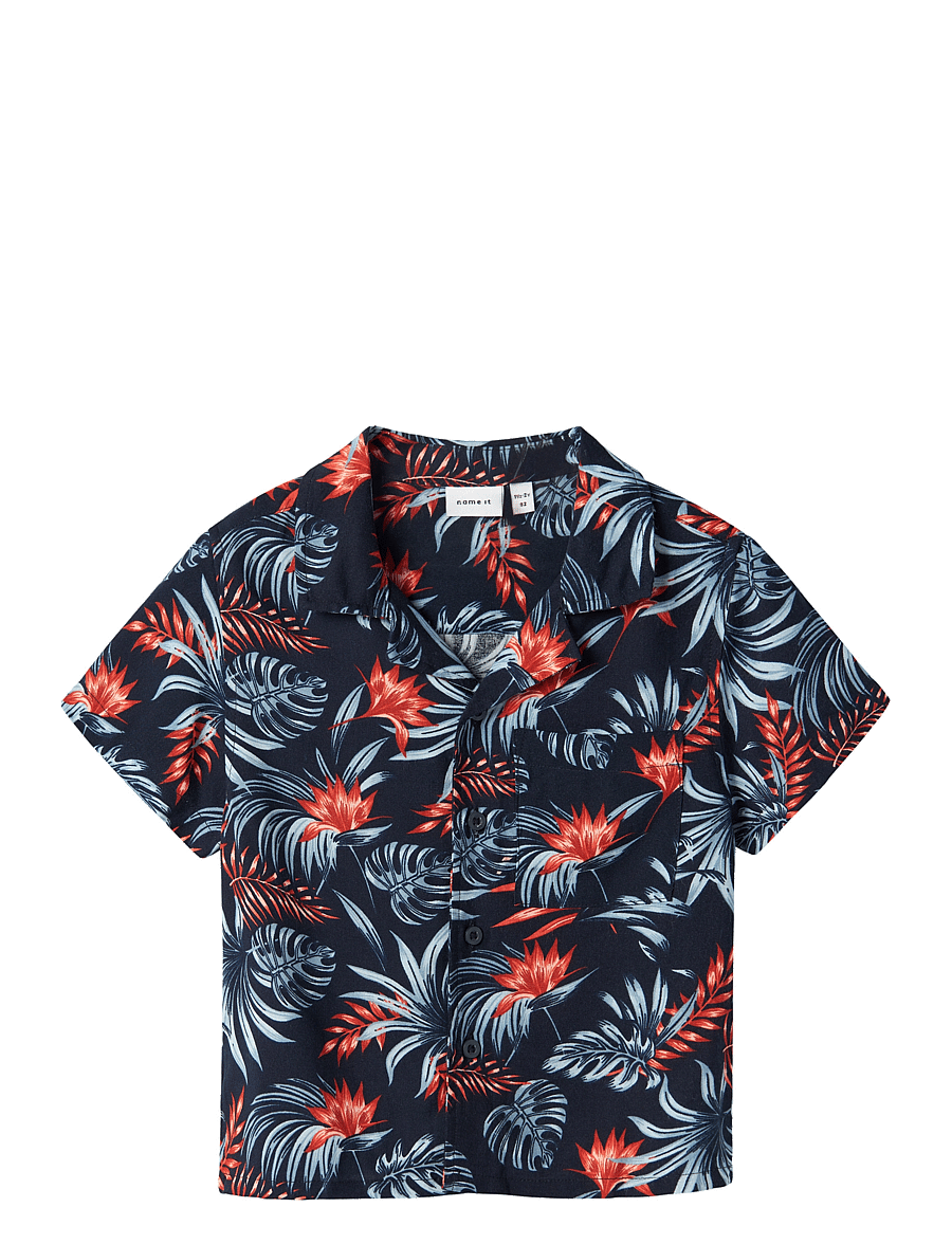 name it - NMMFERANE SS SHIRT BOX - kortärmade skjortor - navy blazer - 0