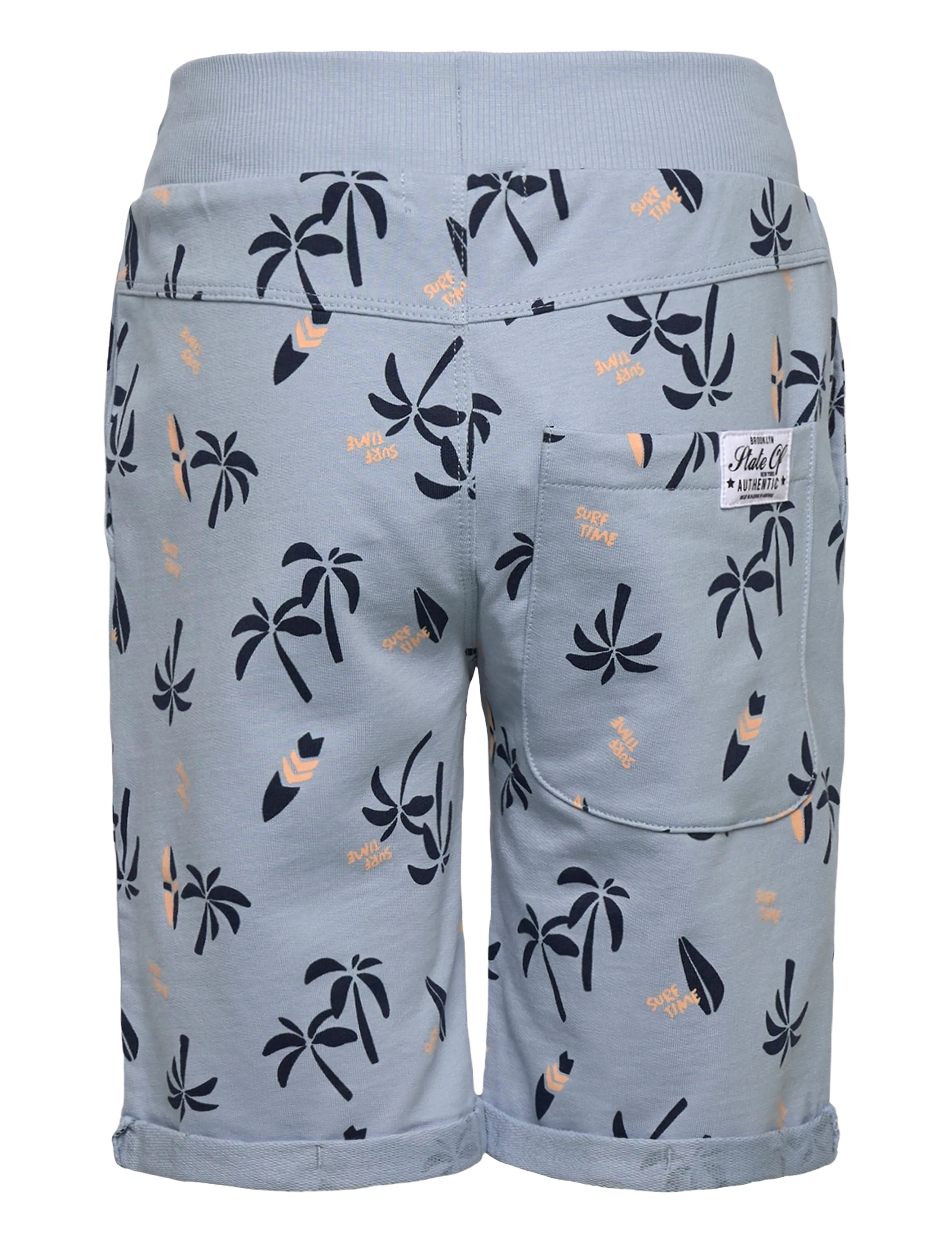 name it - NKMVERMO AOP LONG SWE SHORTS UNB - sweatshorts - blue fog - 1