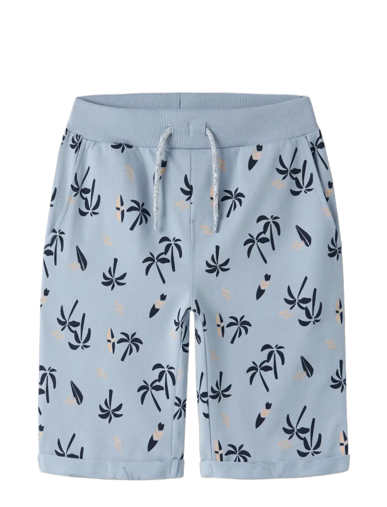 name it - NKMVERMO AOP LONG SWE SHORTS UNB - sweatshorts - blue fog - 2