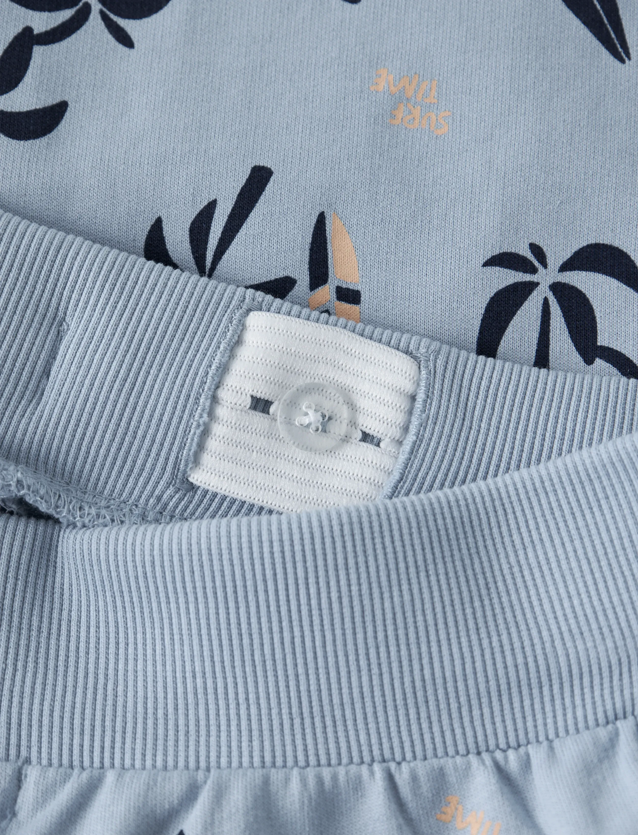 name it - NKMVERMO AOP LONG SWE SHORTS UNB - sweatshorts - blue fog - 3