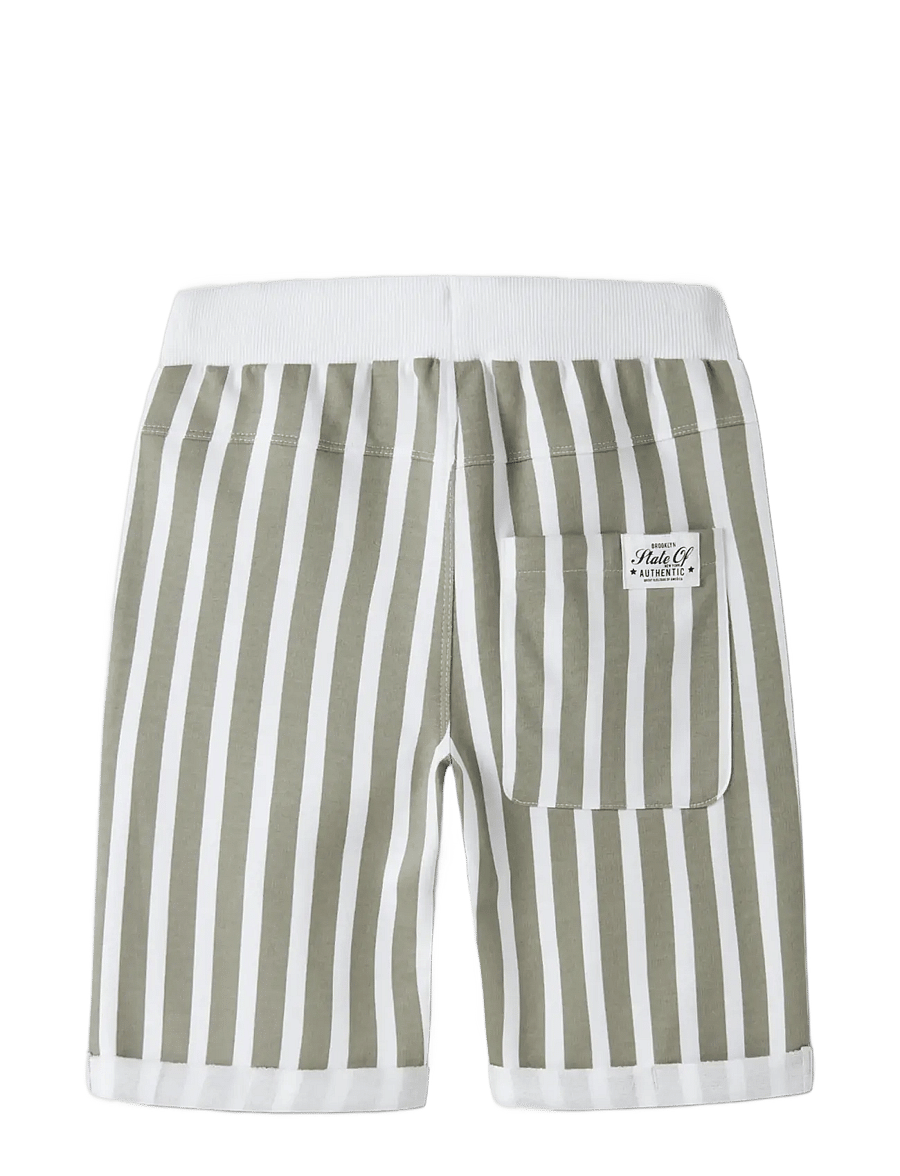 name it - NKMVERMO AOP LONG SWE SHORTS UNB - sweatshorts - bright white - 1