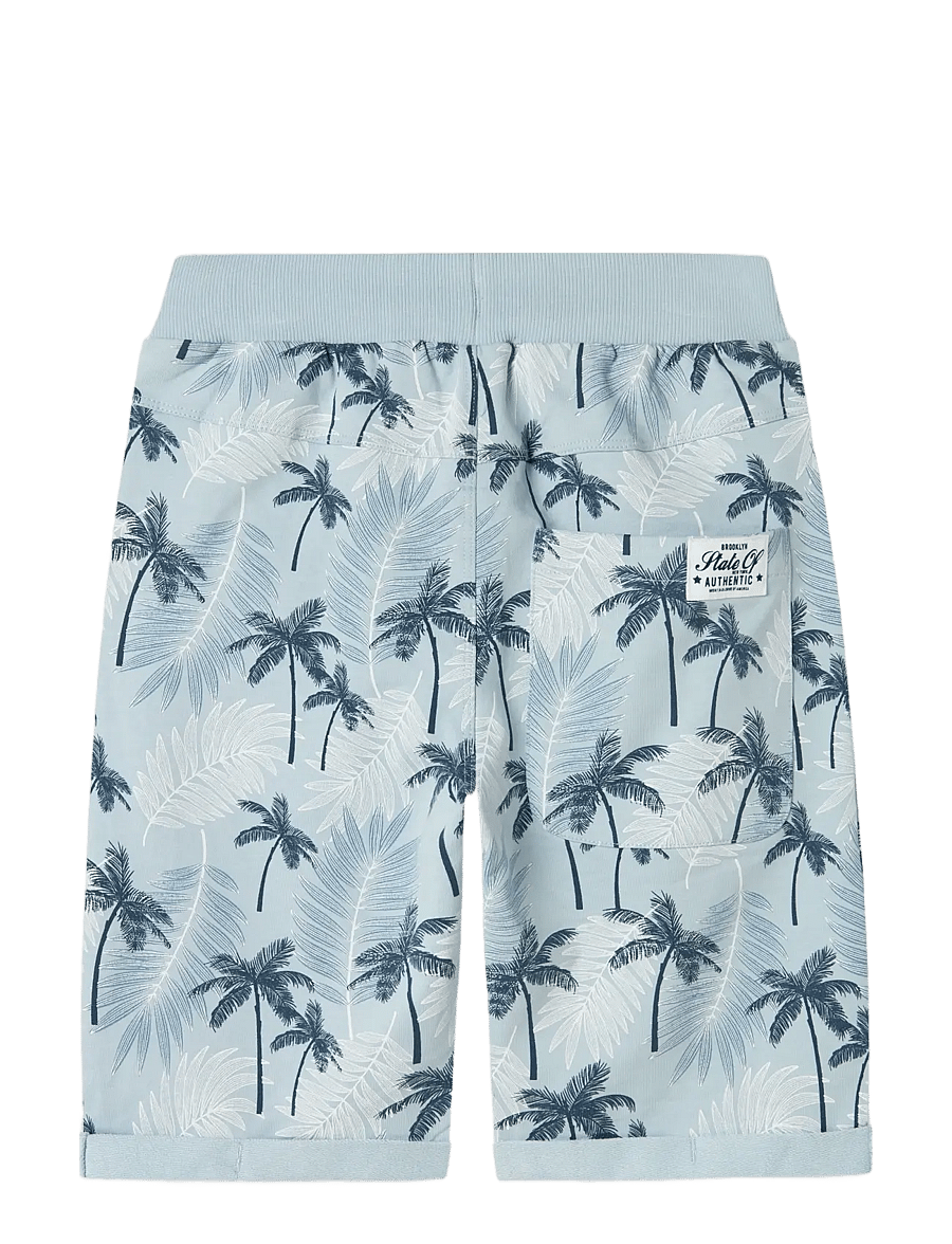 name it - NKMVERMO AOP LONG SWE SHORTS UNB - mjúkar stuttbuxur - celestial blue - 2