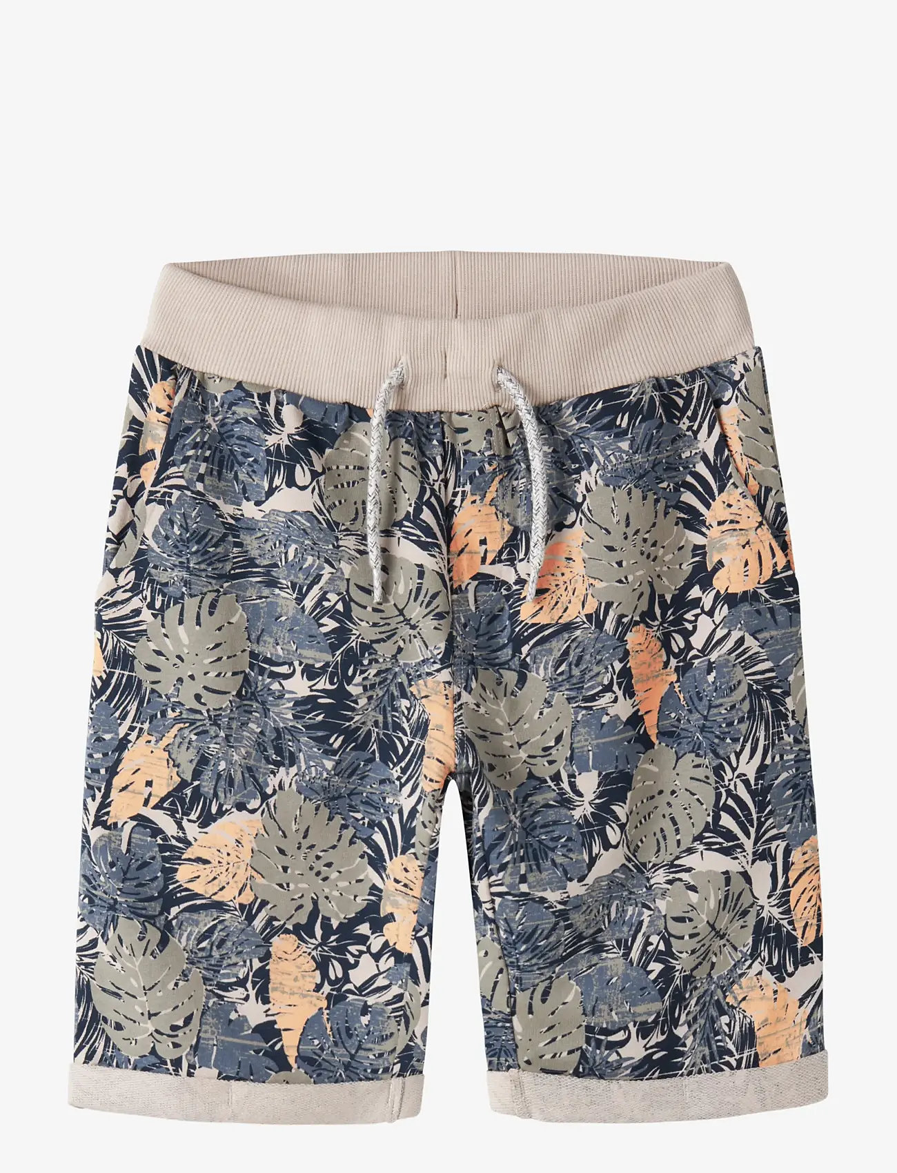 name it - NKMVERMO AOP LONG SWE SHORTS UNB - lühikesed dressipüksid - chateau gray - 0