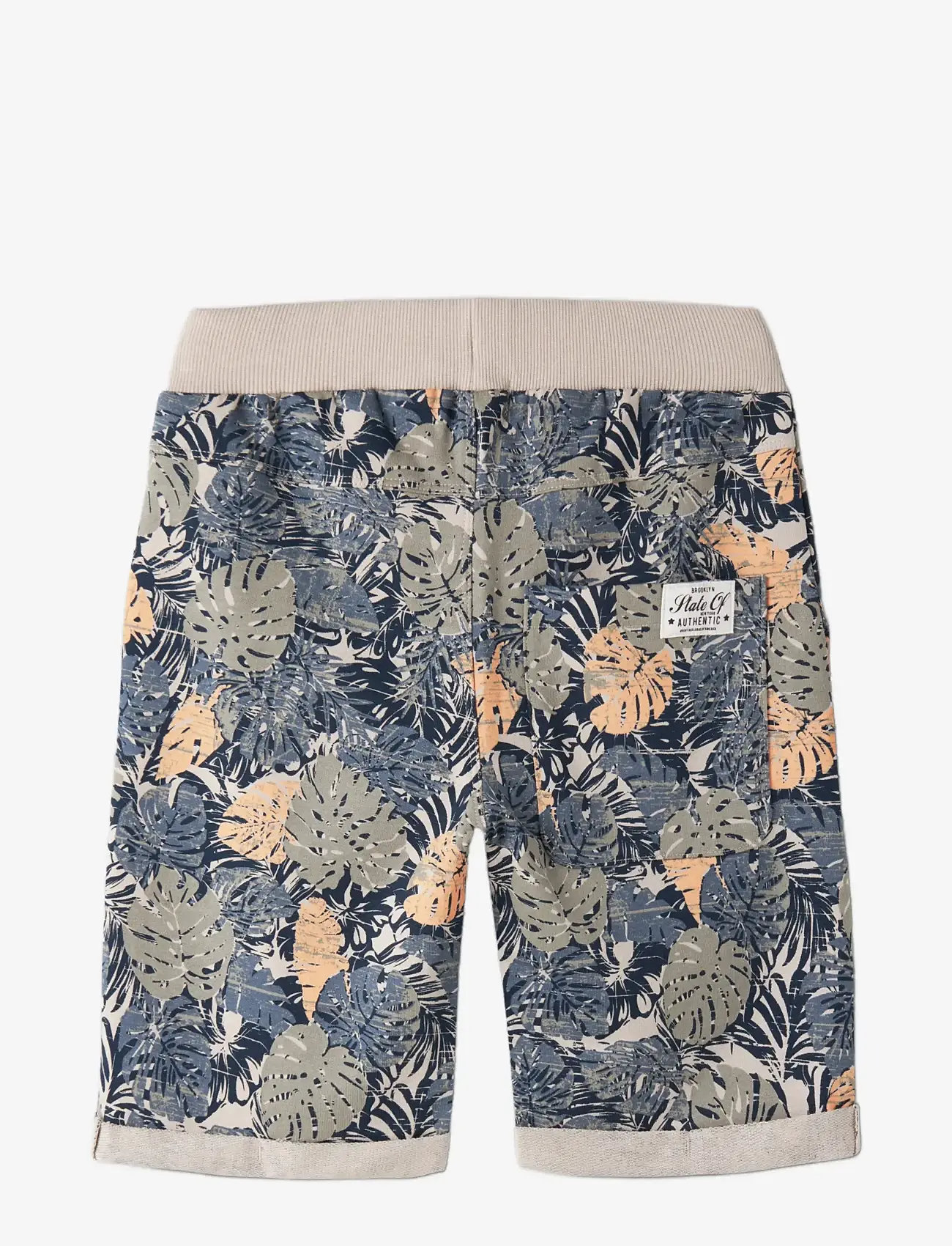 name it - NKMVERMO AOP LONG SWE SHORTS UNB - lühikesed dressipüksid - chateau gray - 1