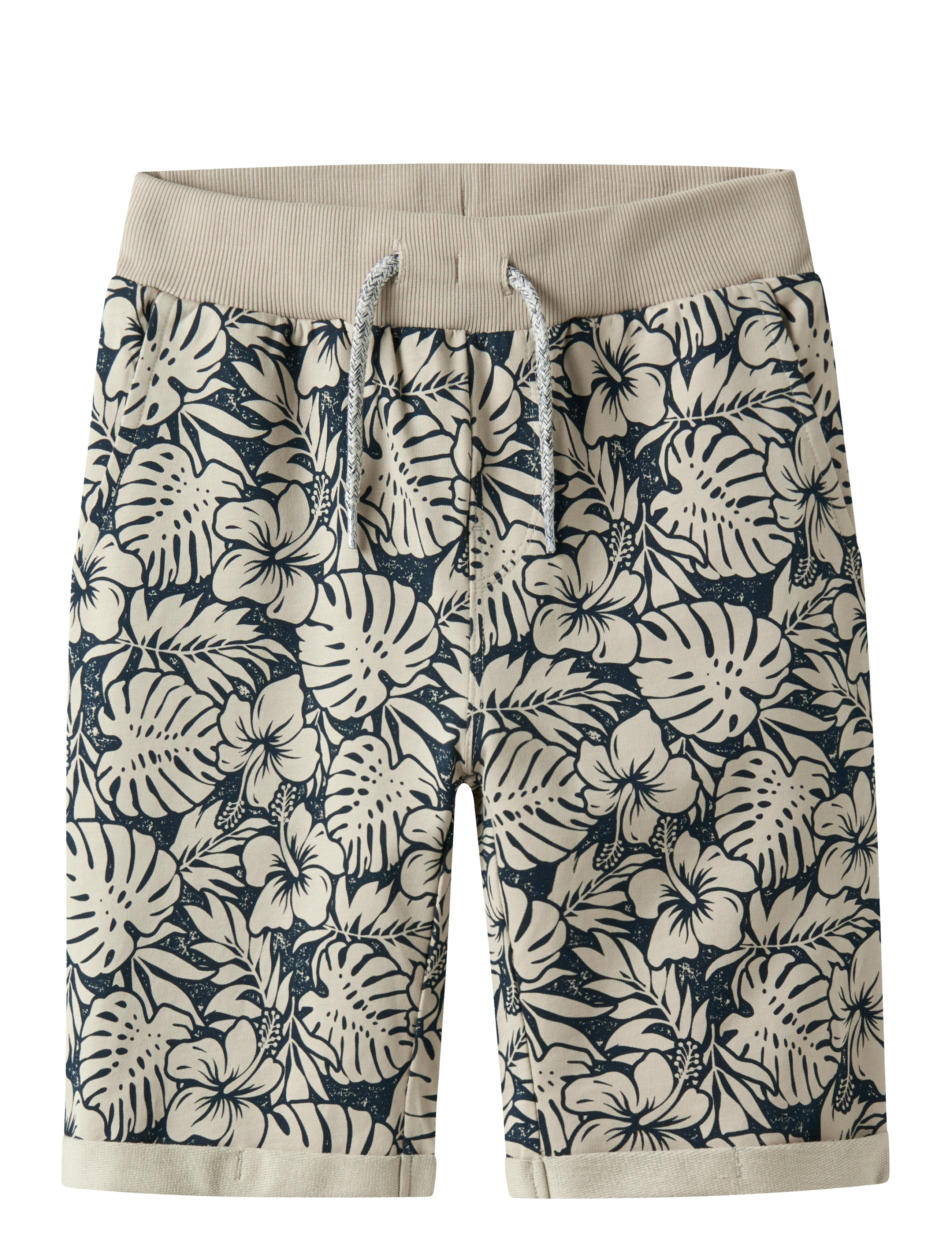 name it NKMVERMO AOP LONG SWE SHORTS UNB - Underdele - PEYOTE / beige