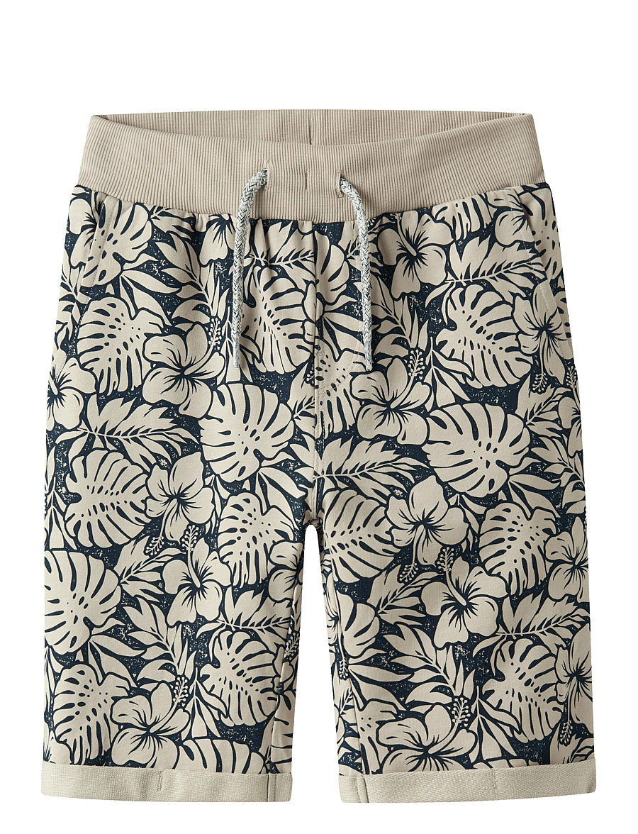 name it - NKMVERMO AOP LONG SWE SHORTS UNB - sweatshorts - peyote - 1