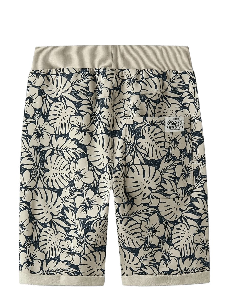 name it - NKMVERMO AOP LONG SWE SHORTS UNB - sweatshorts - peyote - 2