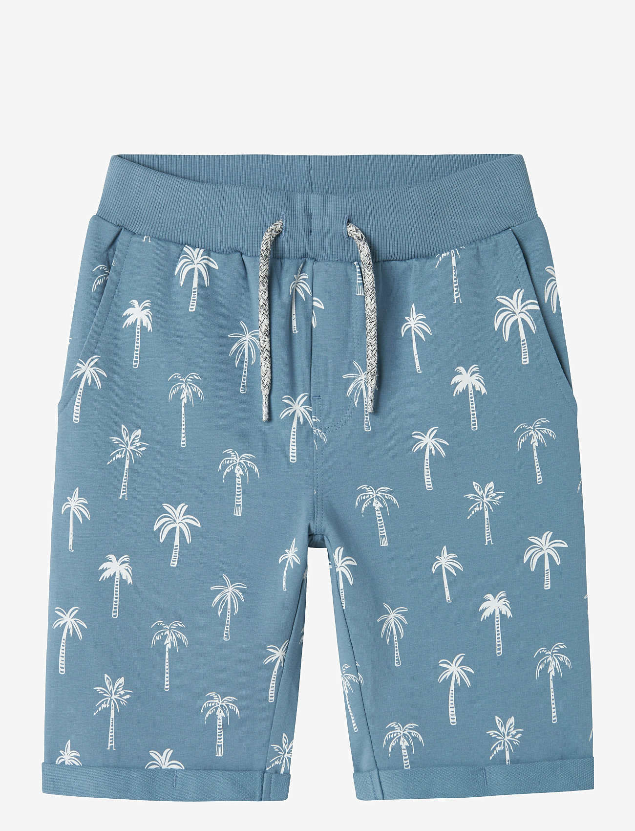 name it - NKMVERMO AOP LONG SWE SHORTS UNB - mjukisshorts - spring lake - 1