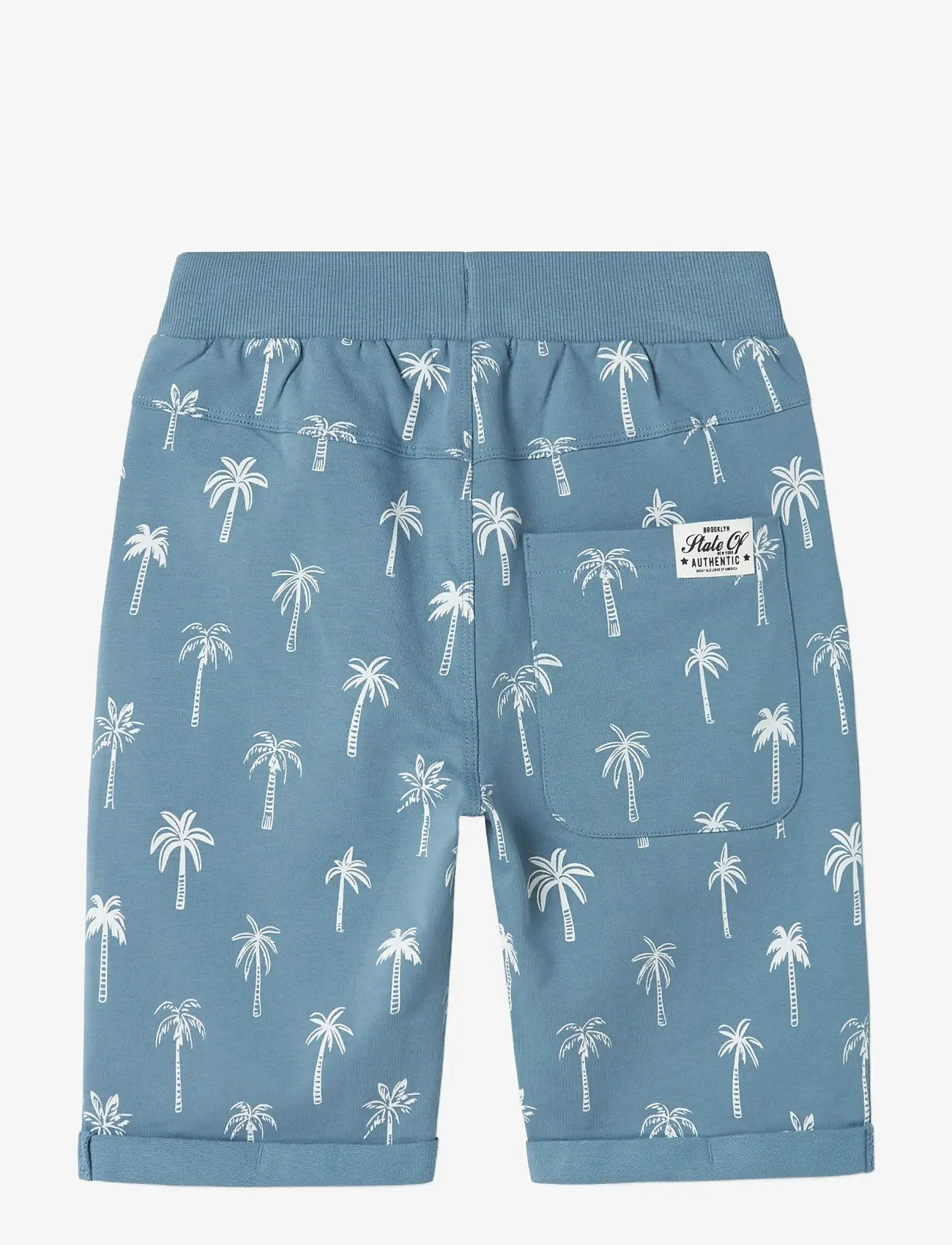 name it - NKMVERMO AOP LONG SWE SHORTS UNB - mjukisshorts - spring lake - 2