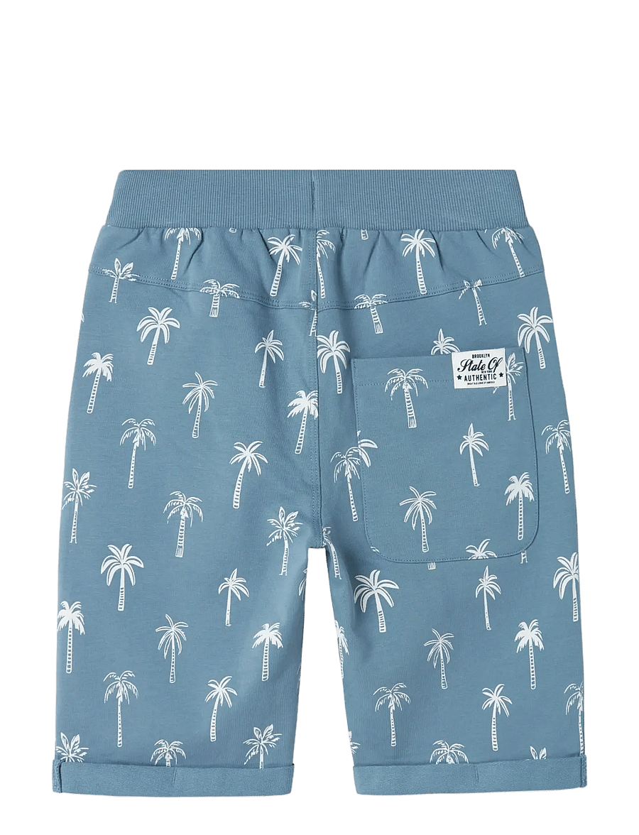 name it - NKMVERMO AOP LONG SWE SHORTS UNB - lühikesed dressipüksid - spring lake - 2