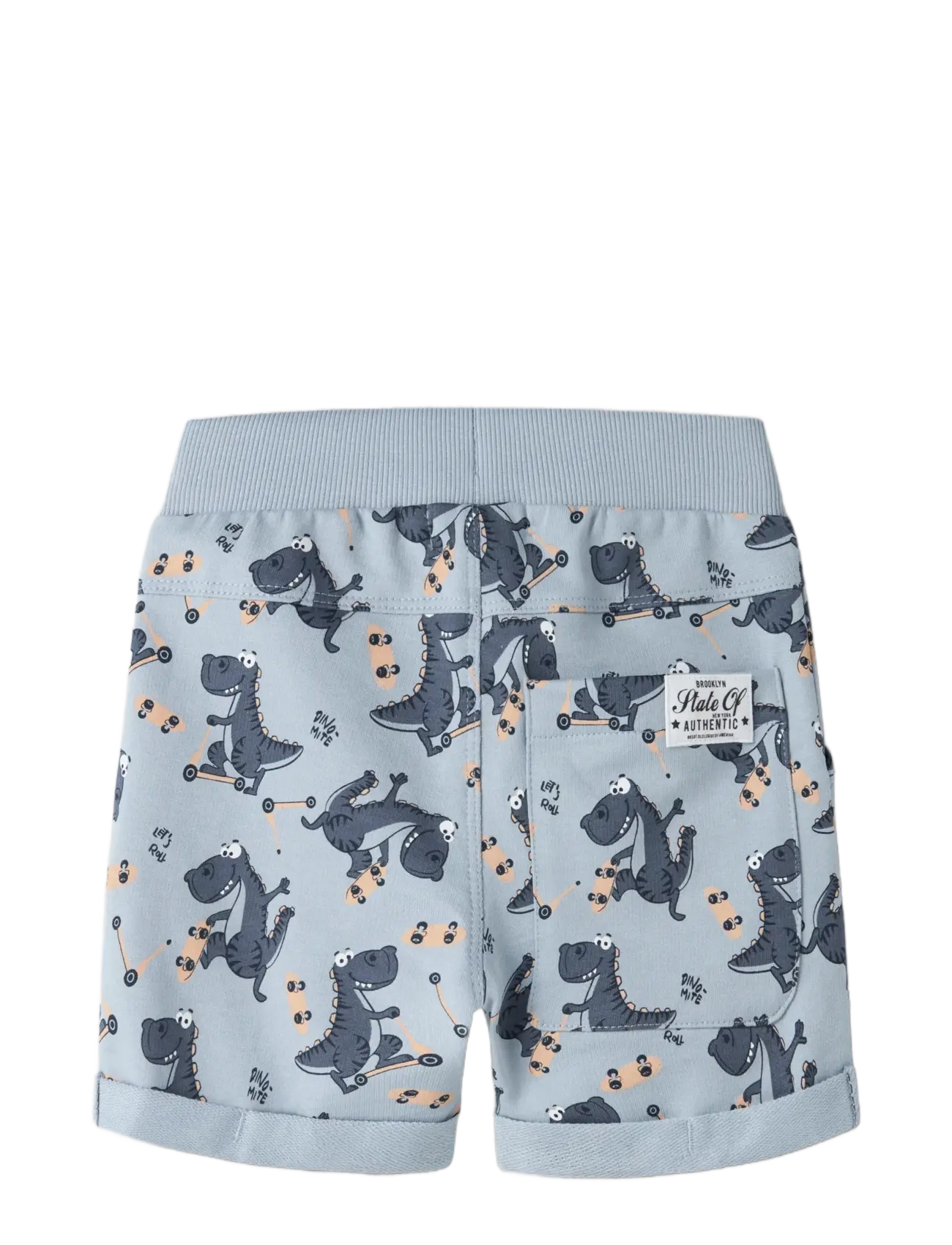 name it - NMMVERMO AOP LONG SWE SHORTS UNB - sweatshorts - blue fog - 1