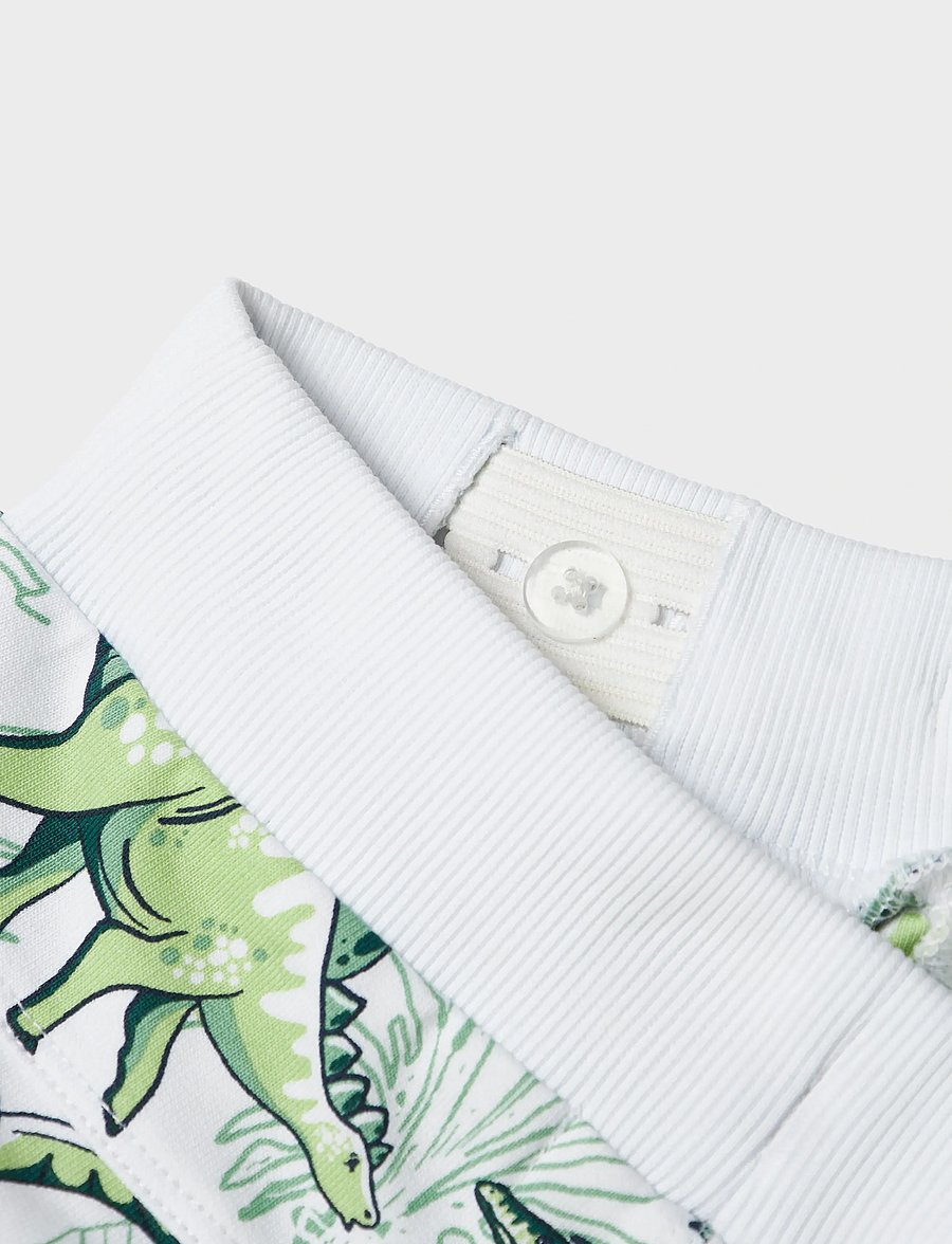 name it - NMMVERMO AOP LONG SWE SHORTS UNB - sweatshorts - bright white - 2