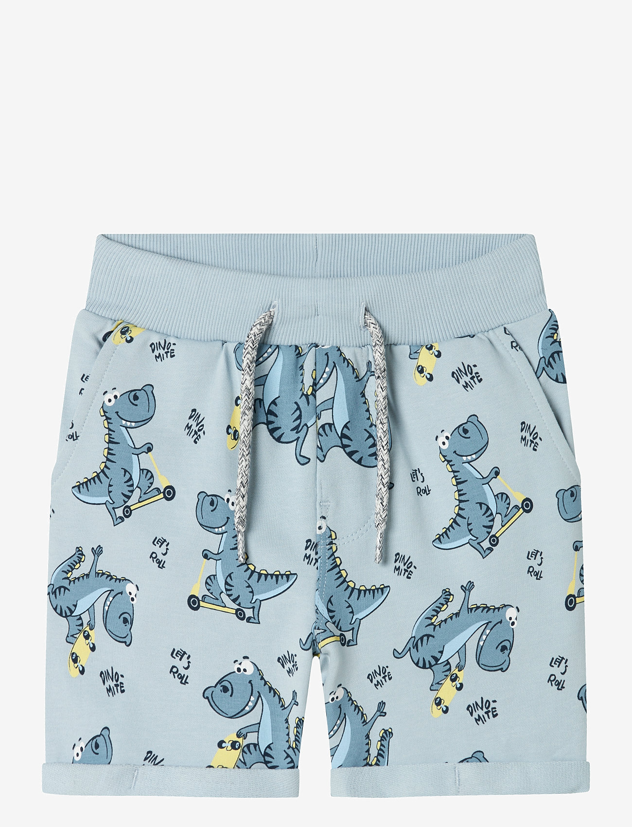 name it - NMMVERMO AOP LONG SWE SHORTS UNB - sporta šorti - celestial blue - 0