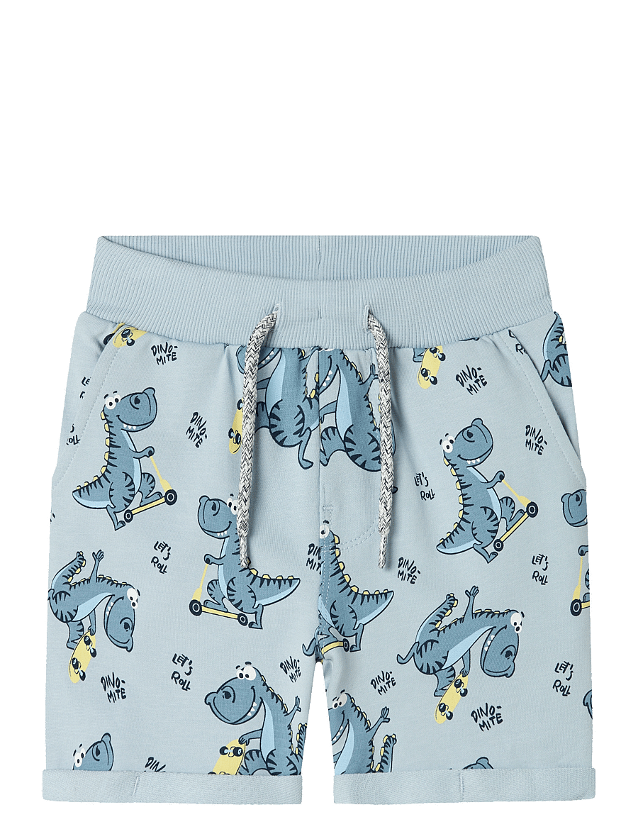 name it - NMMVERMO AOP LONG SWE SHORTS UNB - dresowe szorty - celestial blue - 0