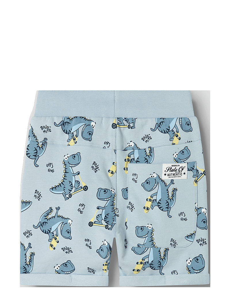 name it - NMMVERMO AOP LONG SWE SHORTS UNB - sporta šorti - celestial blue - 1