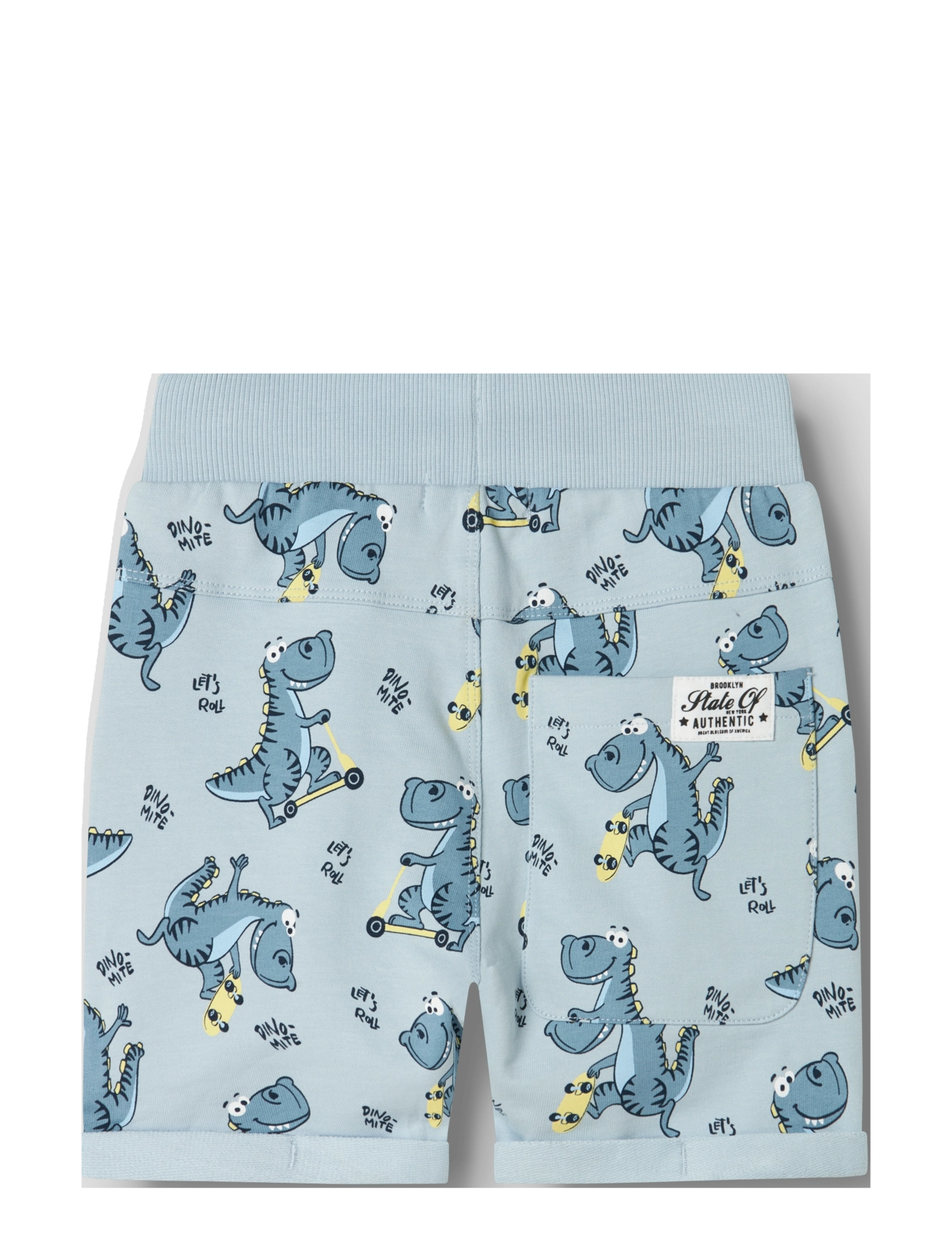 name it - NMMVERMO AOP LONG SWE SHORTS UNB - dresowe szorty - celestial blue - 1