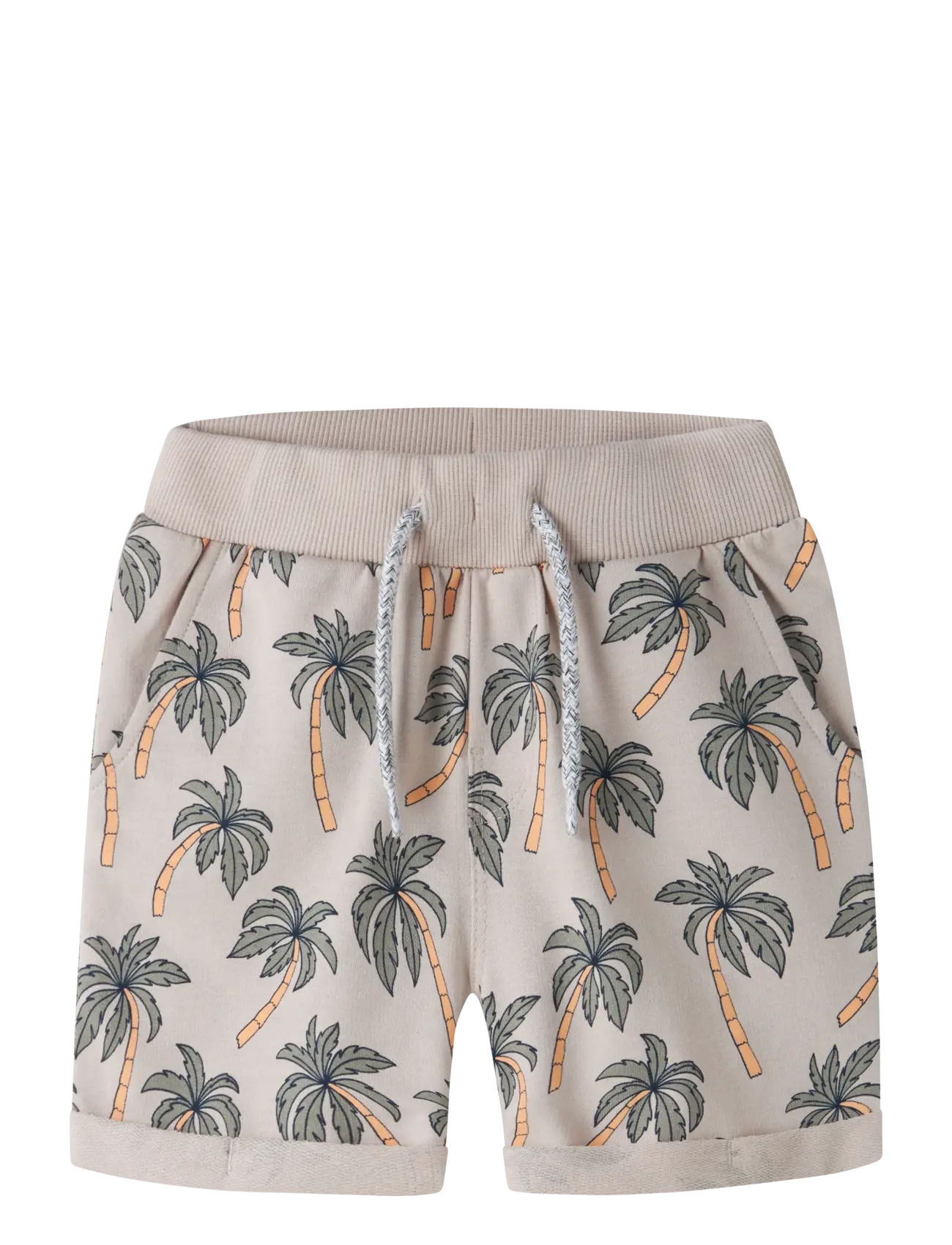 name it NMMVERMO AOP LONG SWE SHORTS UNB - Shorts - CHATEAU GRAY / grey