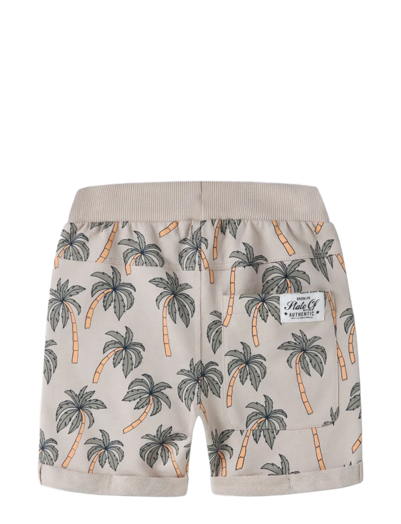 name it - NMMVERMO AOP LONG SWE SHORTS UNB - mjukisshorts - chateau gray - 1