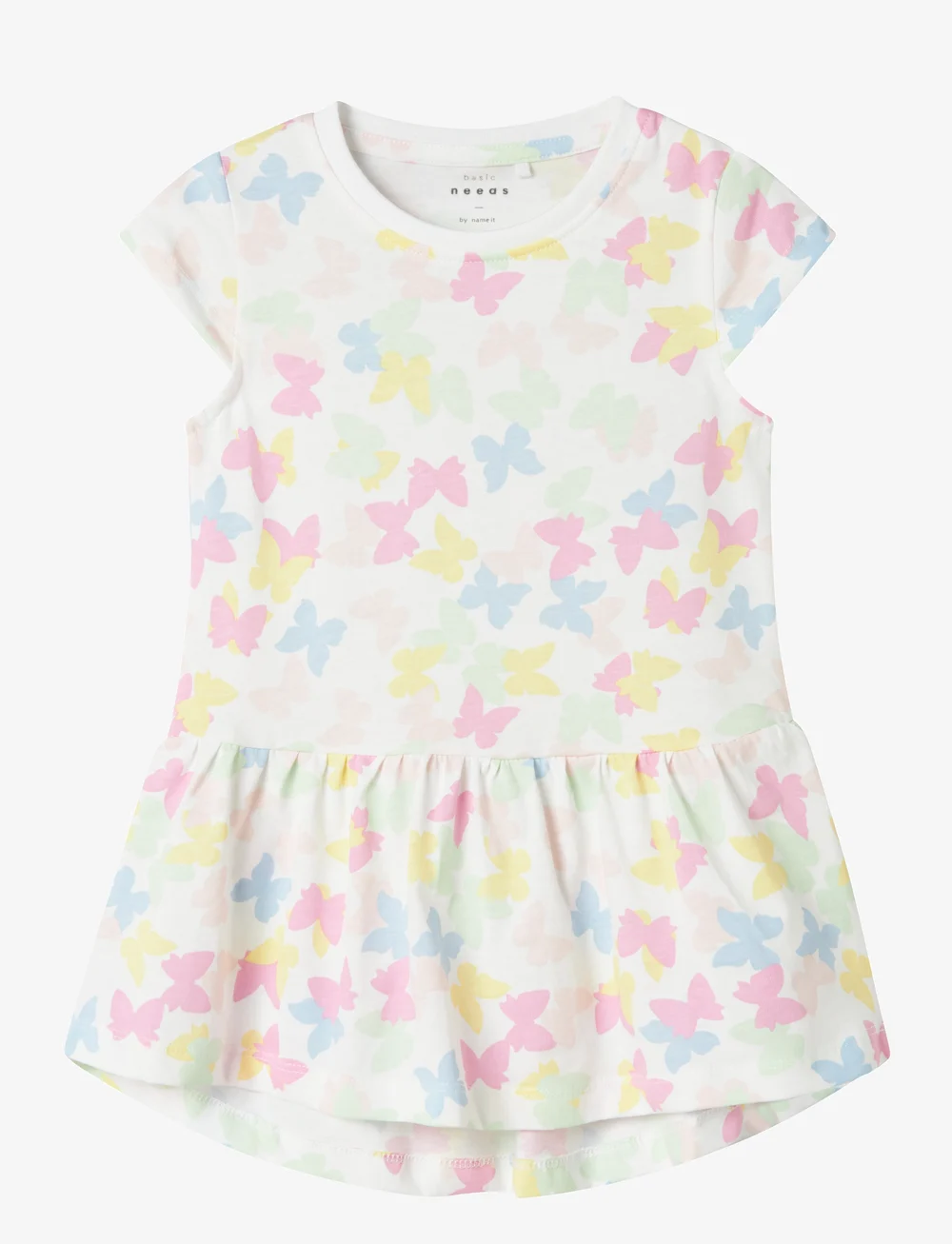 name it - NMFVIGGA CAPSL DRESS F1 NOOS - kurzärmelige babykleider - bright white - 0