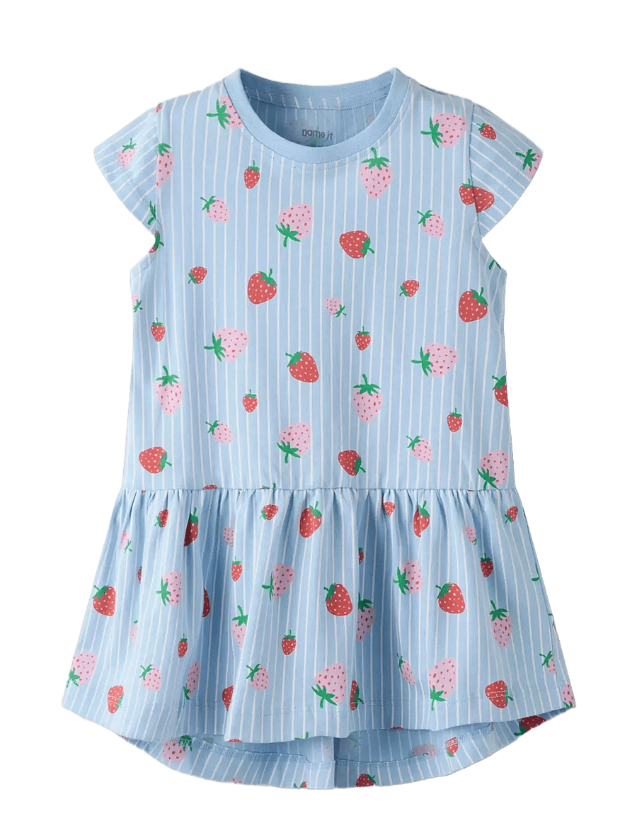 name it - NMFVIGGA CAPSL DRESS F1 NOOS - babyjurken met korte mouwen - chambray blue - 2