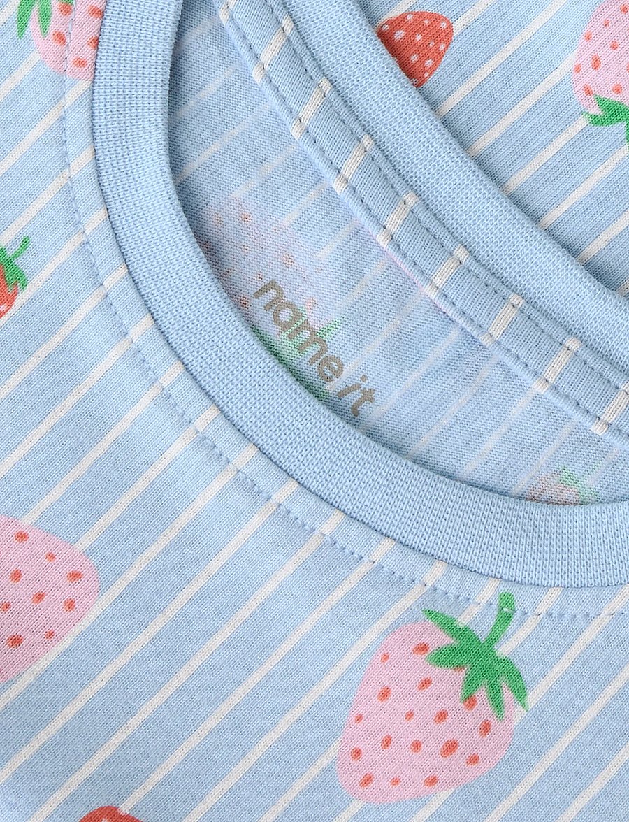 name it - NMFVIGGA CAPSL DRESS F1 NOOS - babyjurken met korte mouwen - chambray blue - 3