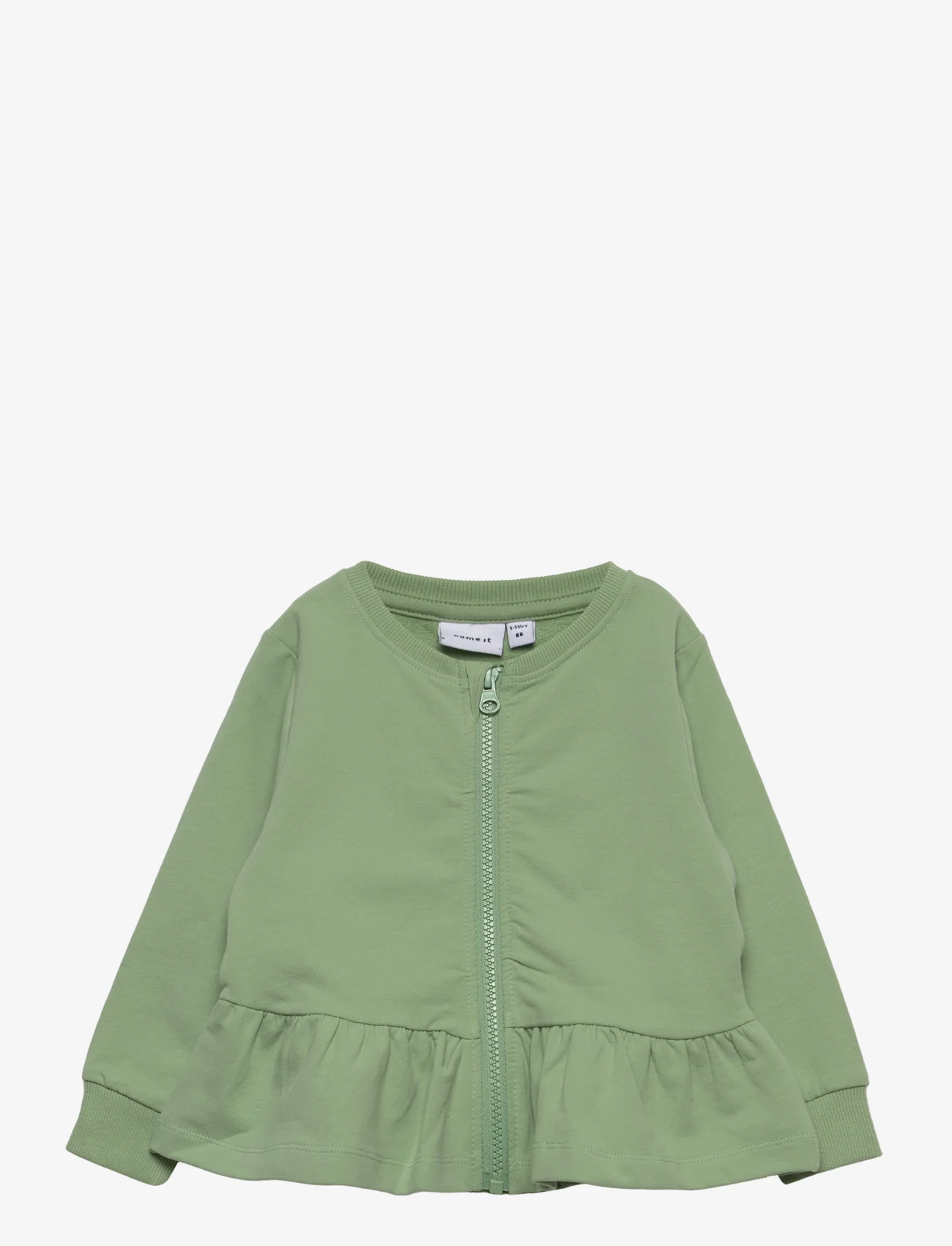 name it - NMFDIDDA SWEAT CARDI UNB. - basil - 0