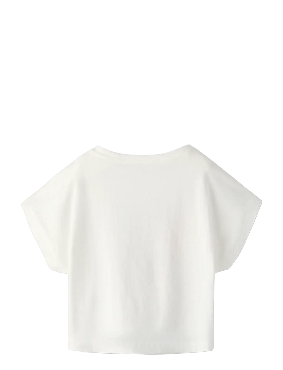 name it - NKFVILMA CAPSL CROP TOP F1 NOOS - lühikeste varrukatega t-särgid - cloud dancer - 1