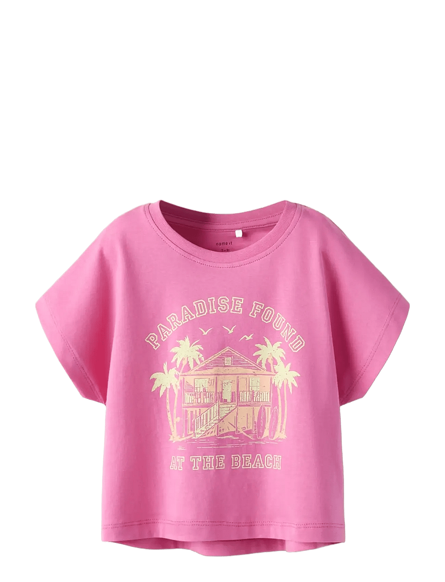 name it - NKFVILMA CAPSL CROP TOP F1 NOOS - kortærmede t-shirts - strawberry moon - 2