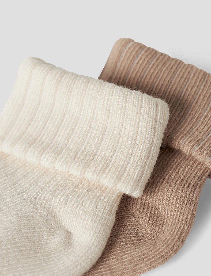name it - NBNNUGAT 2P SOCK - antique white - 3