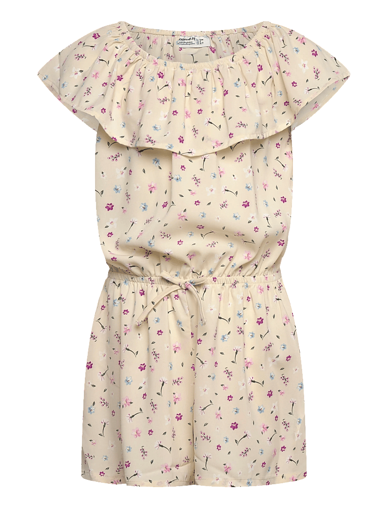 name it - NKFVINAYA SS PLAYSUIT FFFFF NOOS - buksedragter - almond milk - 0