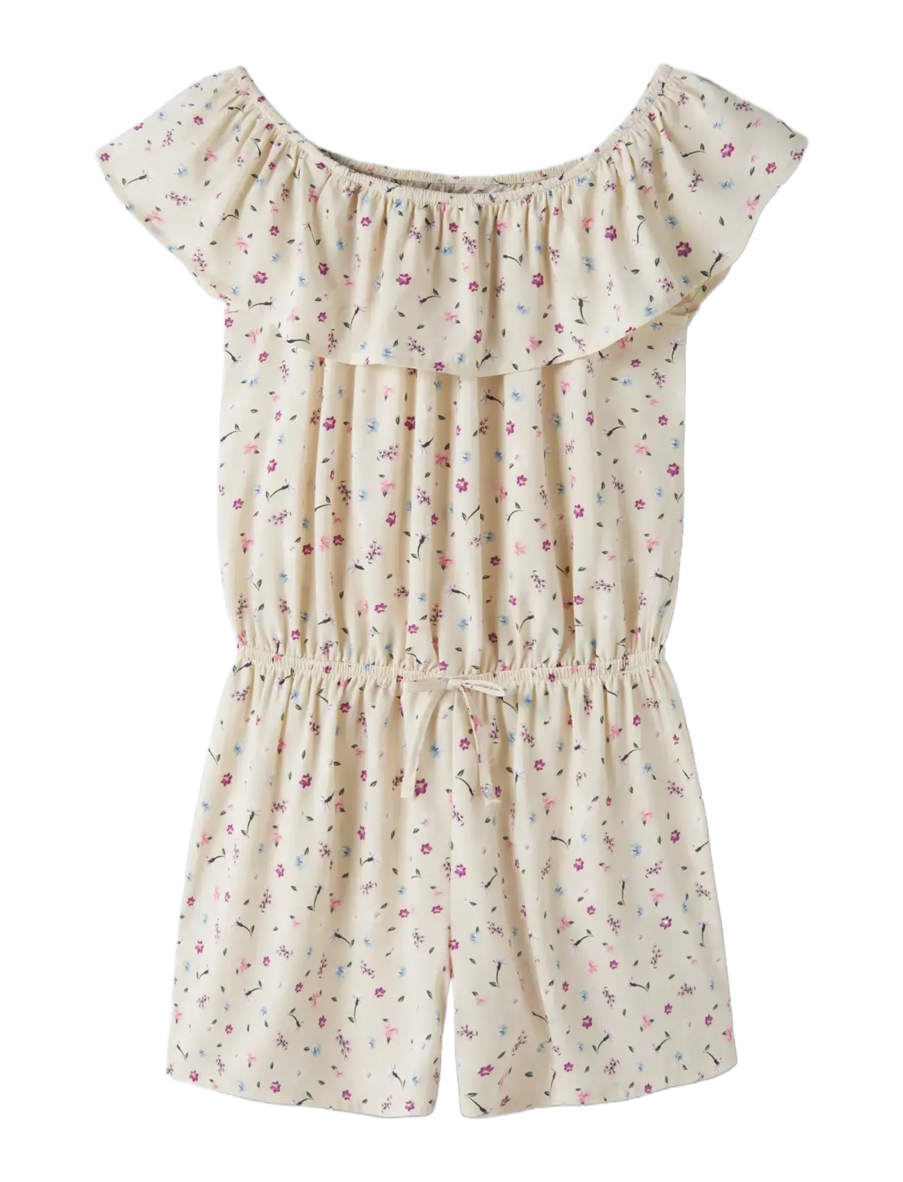 name it - NKFVINAYA SS PLAYSUIT FFFFF NOOS - jumpsuits - almond milk - 2