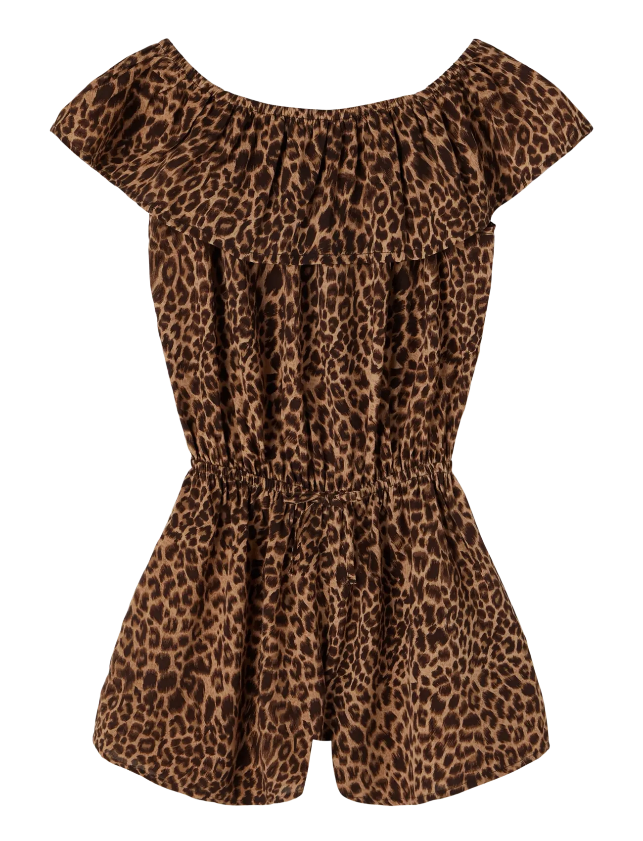 name it Nkfvinaya Ss Playsuit Fffff Noos, 134, Brown > Jumpsuits, Børn