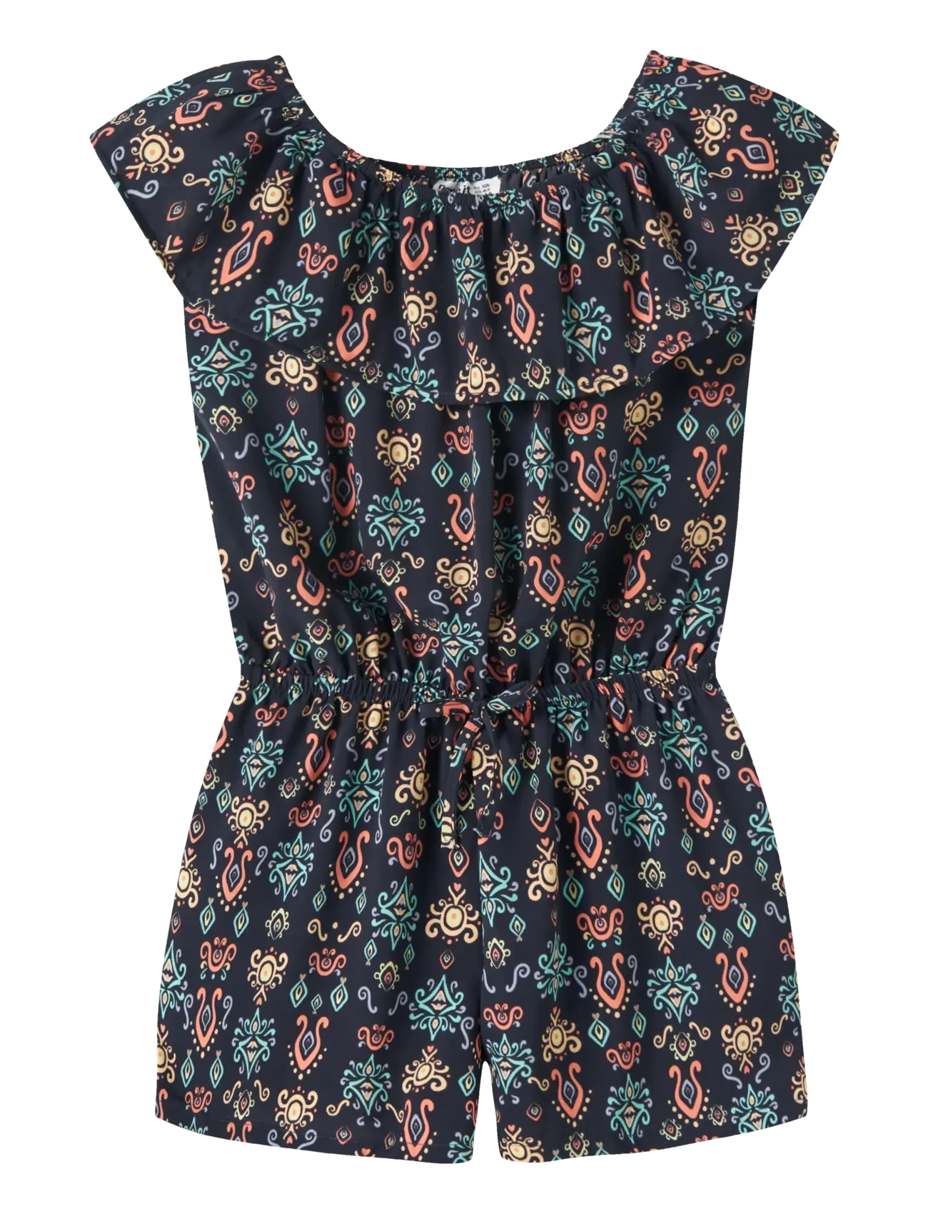 name it Nkfvinaya Ss Playsuit Fffff Noos, Børn, Flæse Playsuit, Sort, Str: 152