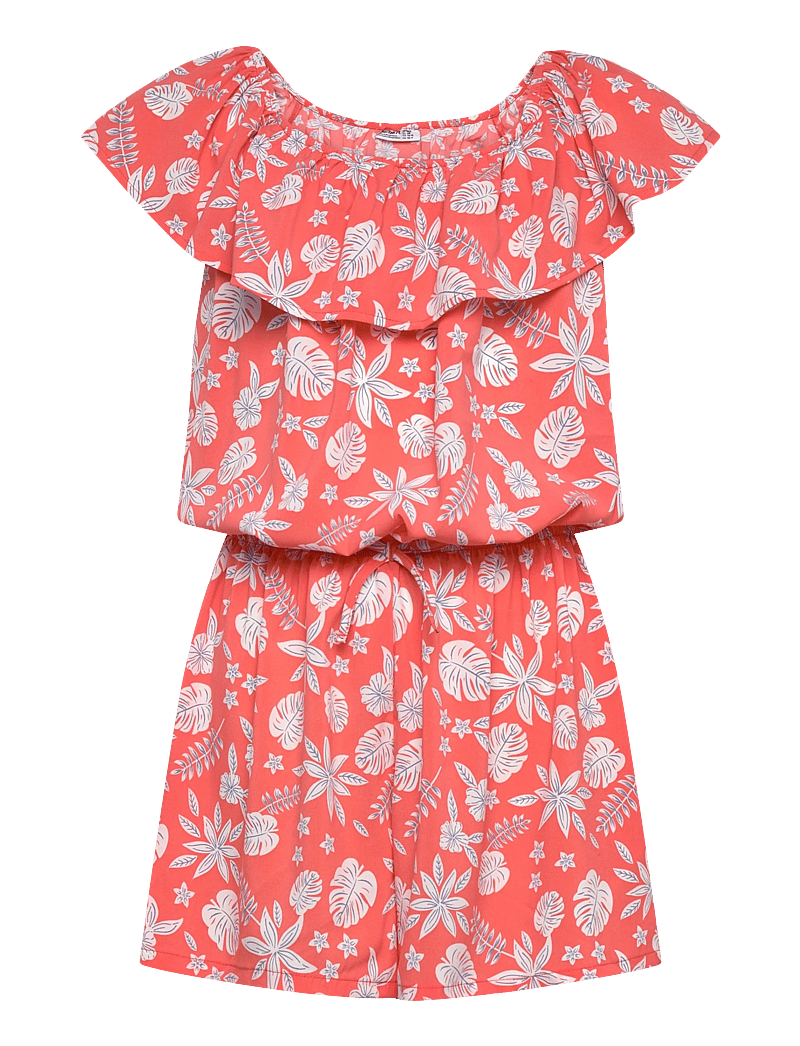 name it - NKFVINAYA SS PLAYSUIT FFFFF NOOS - buksedragter - fusion coral - 0