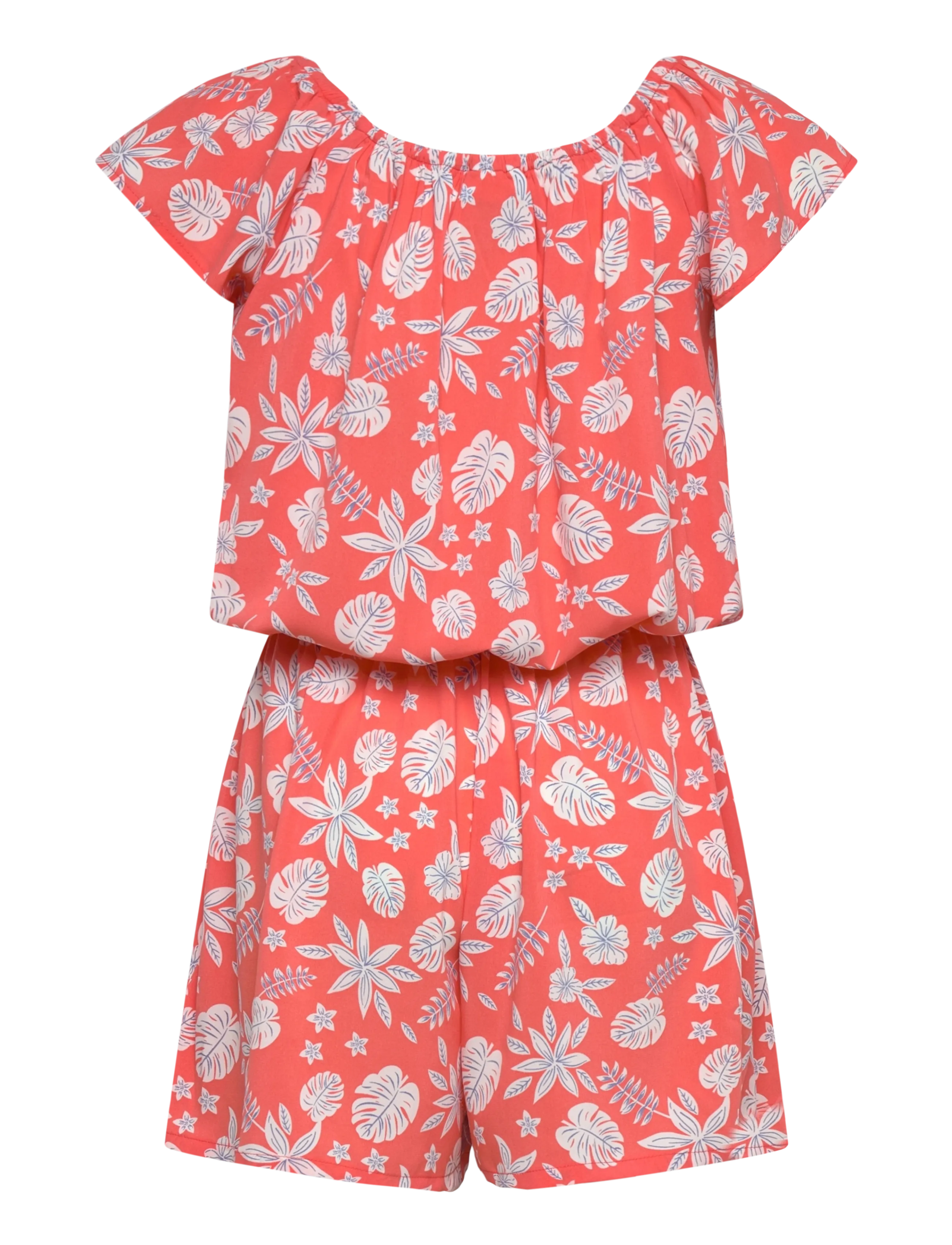 name it - NKFVINAYA SS PLAYSUIT FFFFF NOOS - jumpsuits - fusion coral - 1