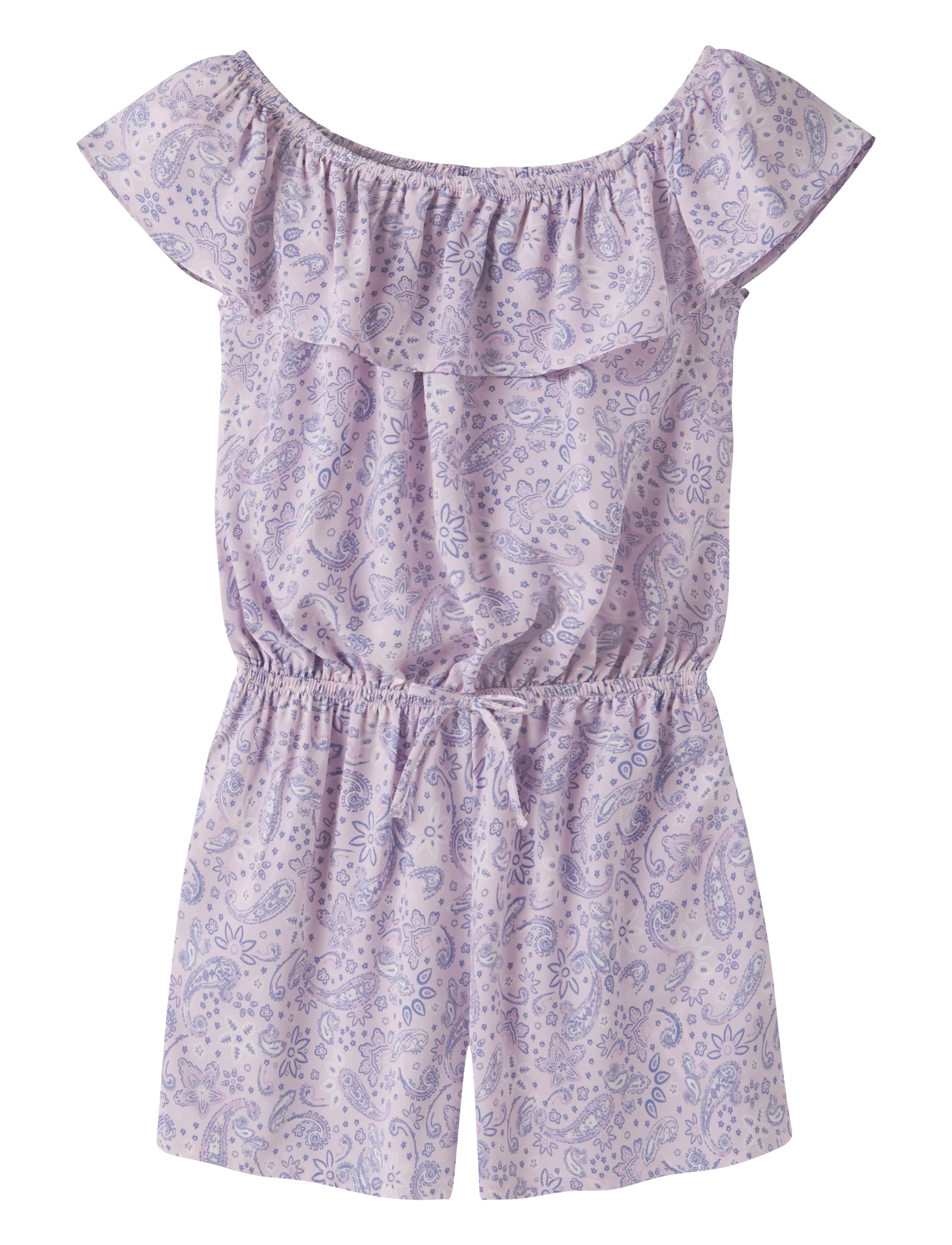 name it Nkfvinaya Ss Playsuit Fffff Noos, Børn, Flæse Playsuit, Lila, Str: 122