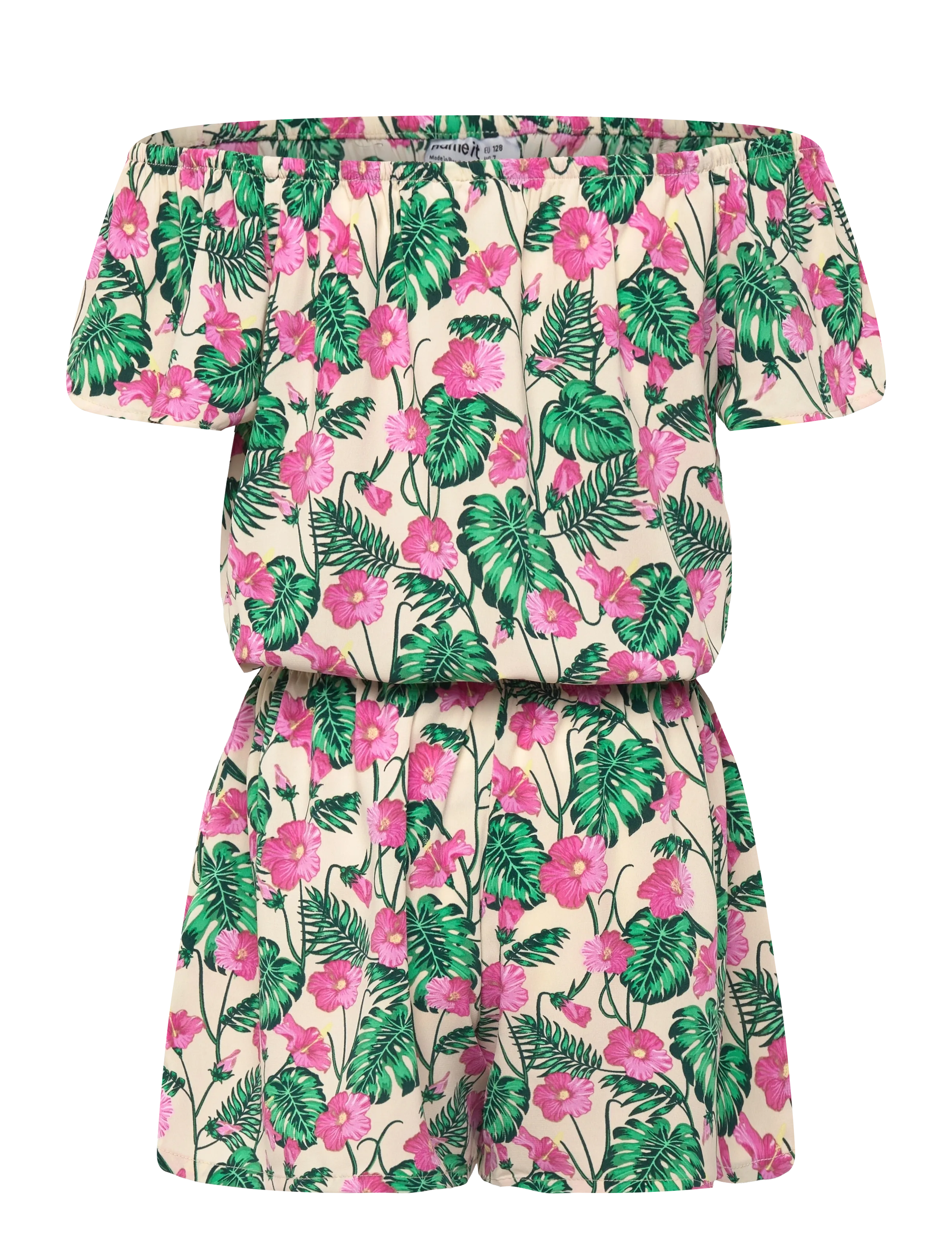 name it - NKFVINAYA SS PLAYSUIT FFFFF NOOS - jumpsuits - summer sand - 1