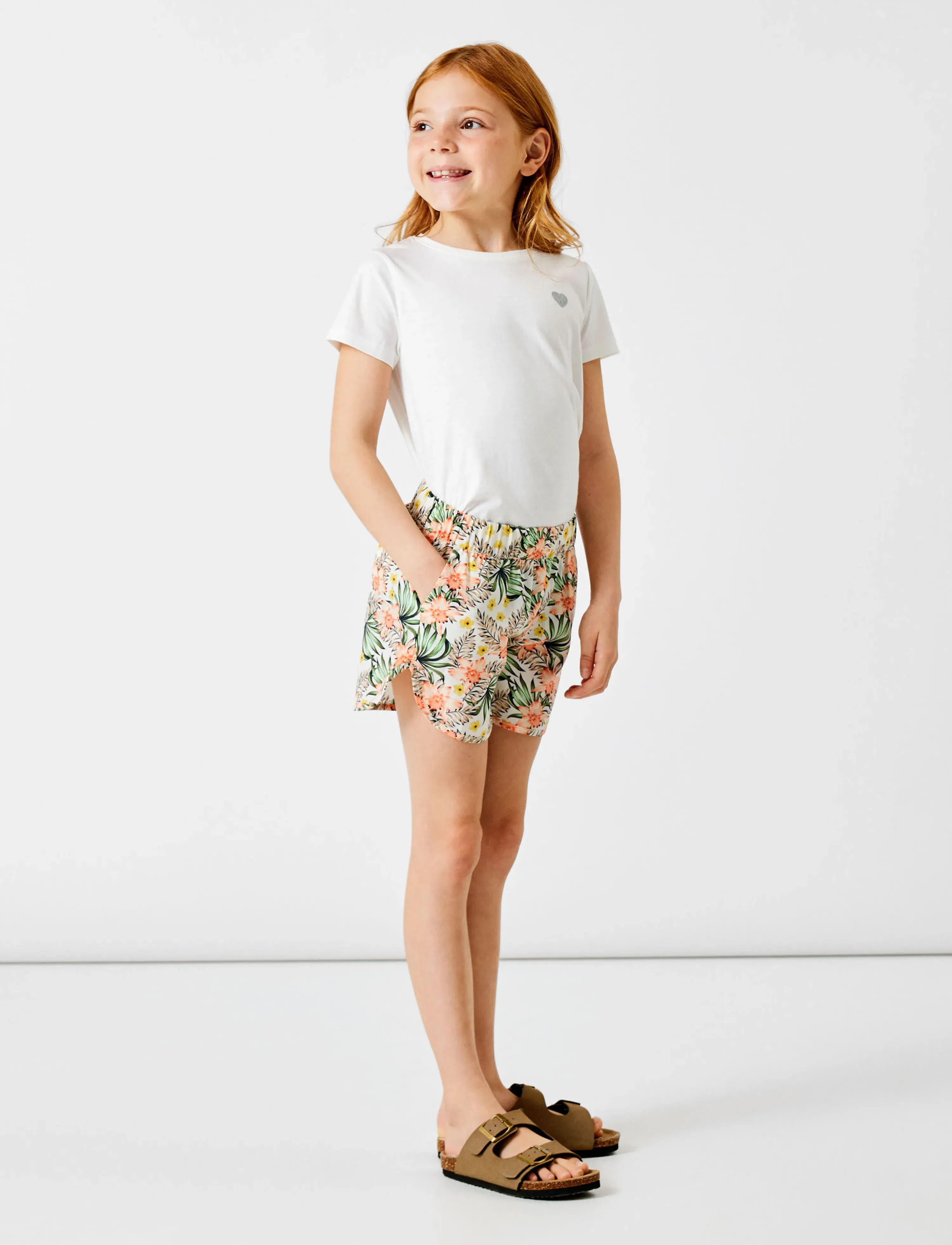 name it - NKFVINAYA SHORTS FFFF NOOS - gode sommertilbud - white alyssum - 3