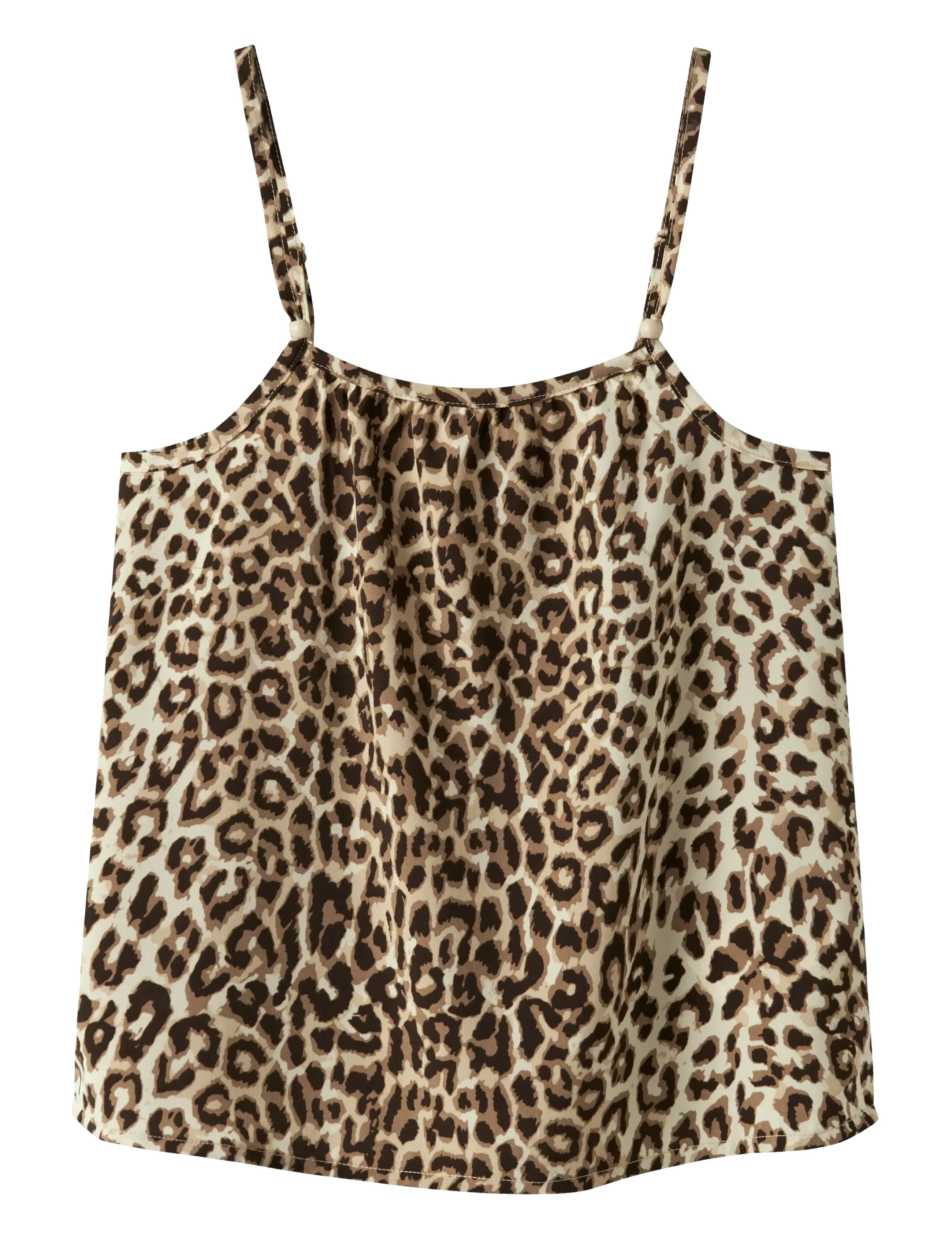 name it NKFVINAYA STRAP TOP - Overdele - BLACK / beige