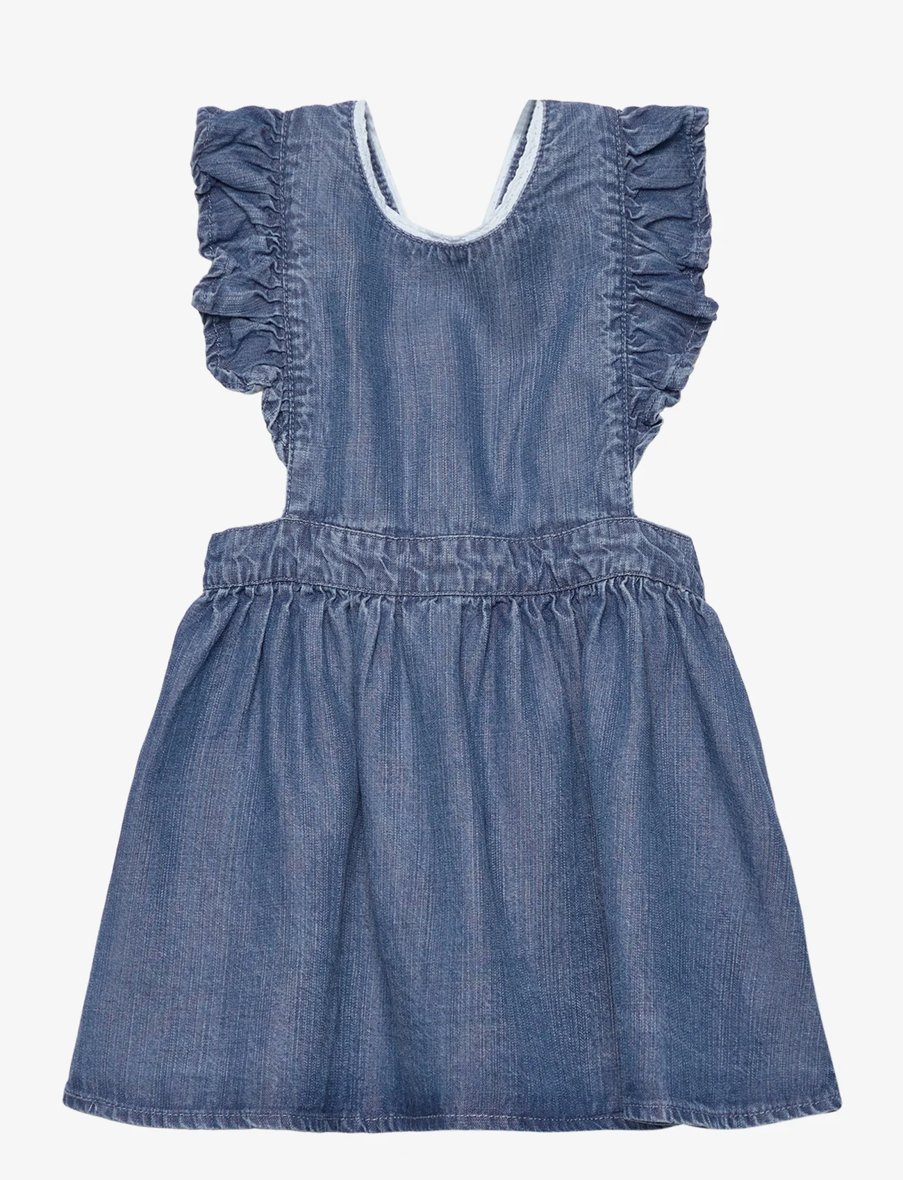 name it - NBFANA SL DNM DRESS 1007-TJ H - dungaree dresses - medium blue denim - 0