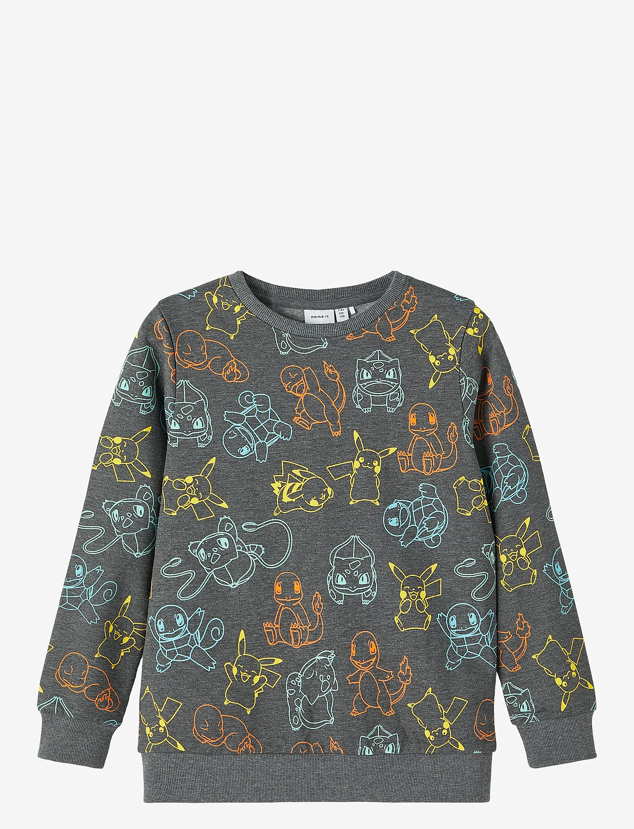 name it - NKMSVENDE POKEMON SWEAT BRU BOX SKY - sweatshirts - dark grey melange - 1