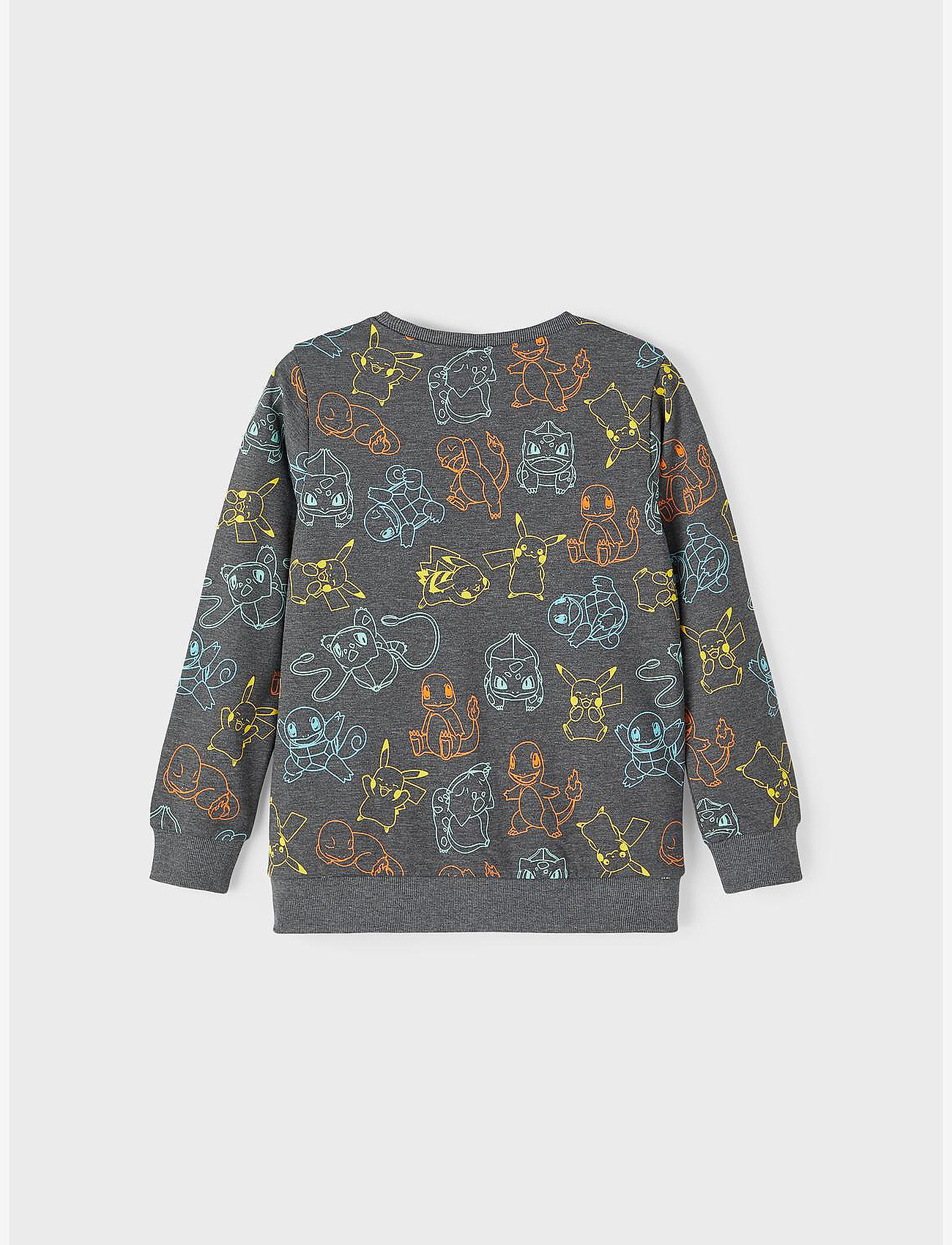 name it - NKMSVENDE POKEMON SWEAT BRU BOX SKY - sweatshirts - dark grey melange - 2