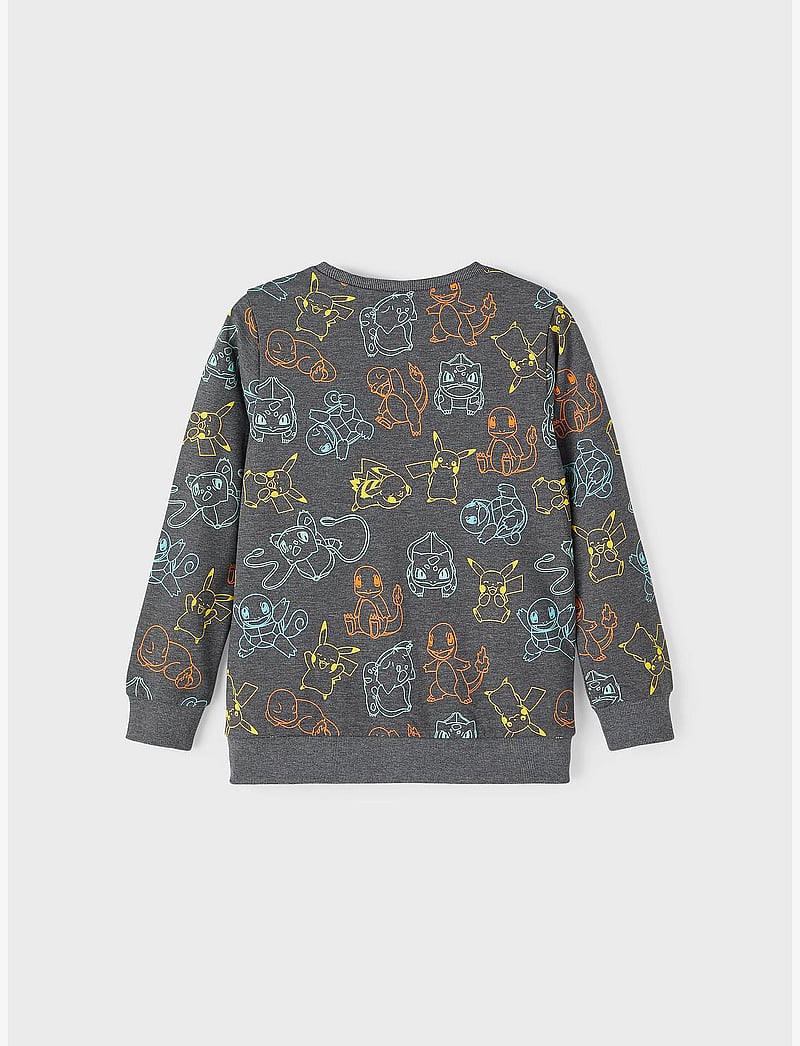 name it - NKMSVENDE POKEMON SWEAT BRU BOX SKY - sweatshirts - dark grey melange - 2